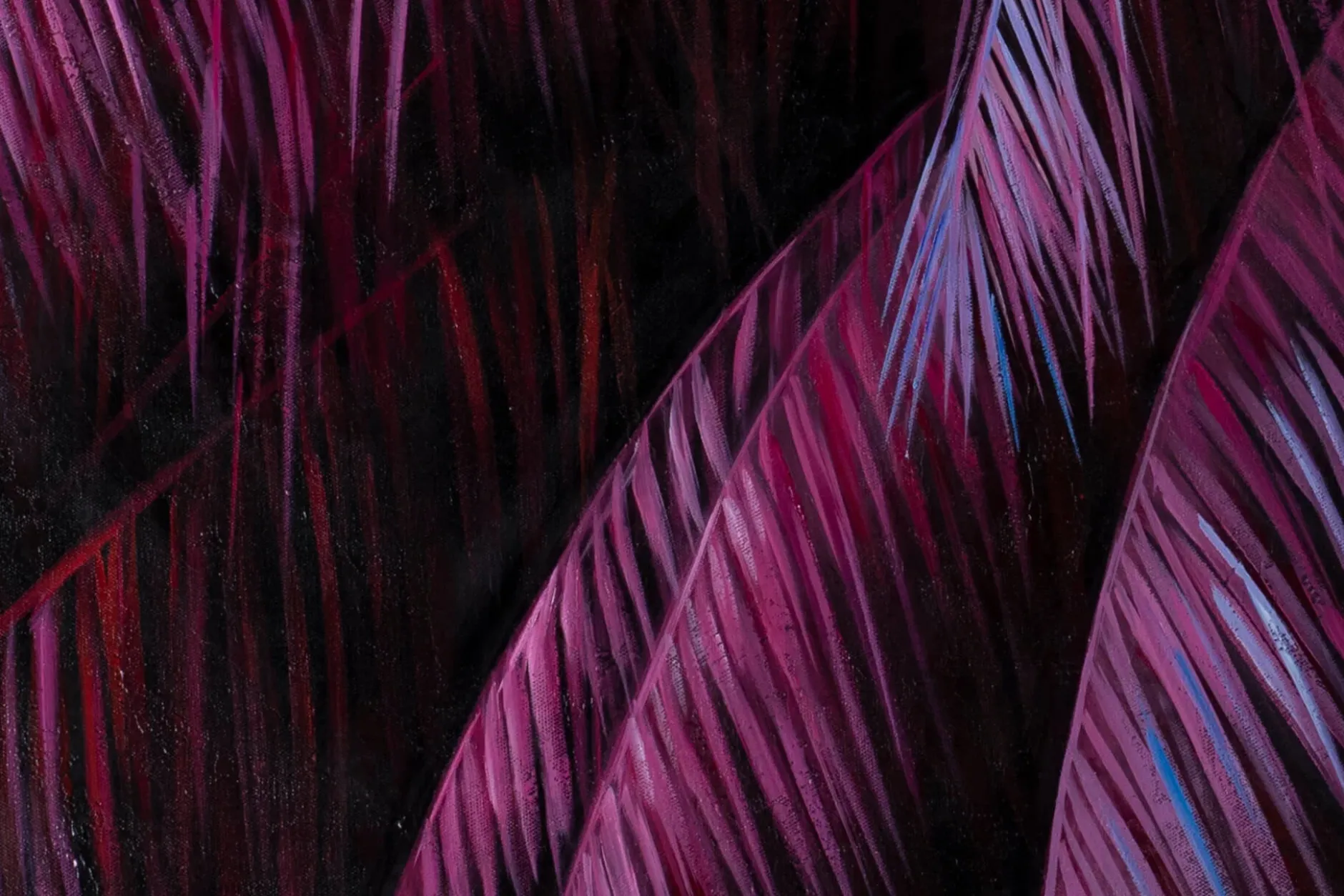Öl Gemälde 'Purple Jungle' | Handgemaltes Unikat