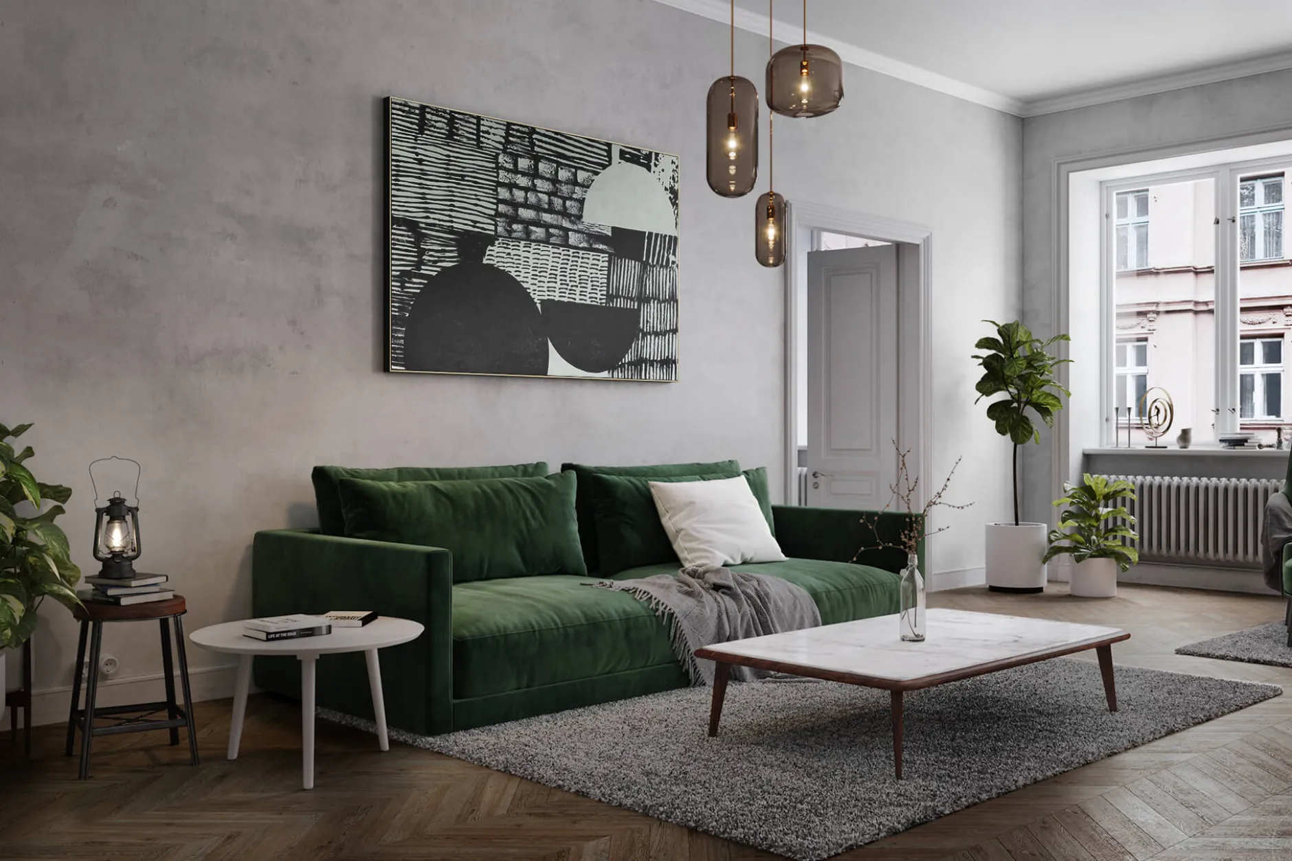 Öl Gemälde 'Room of Contrasts' | Handgemaltes Unikat
