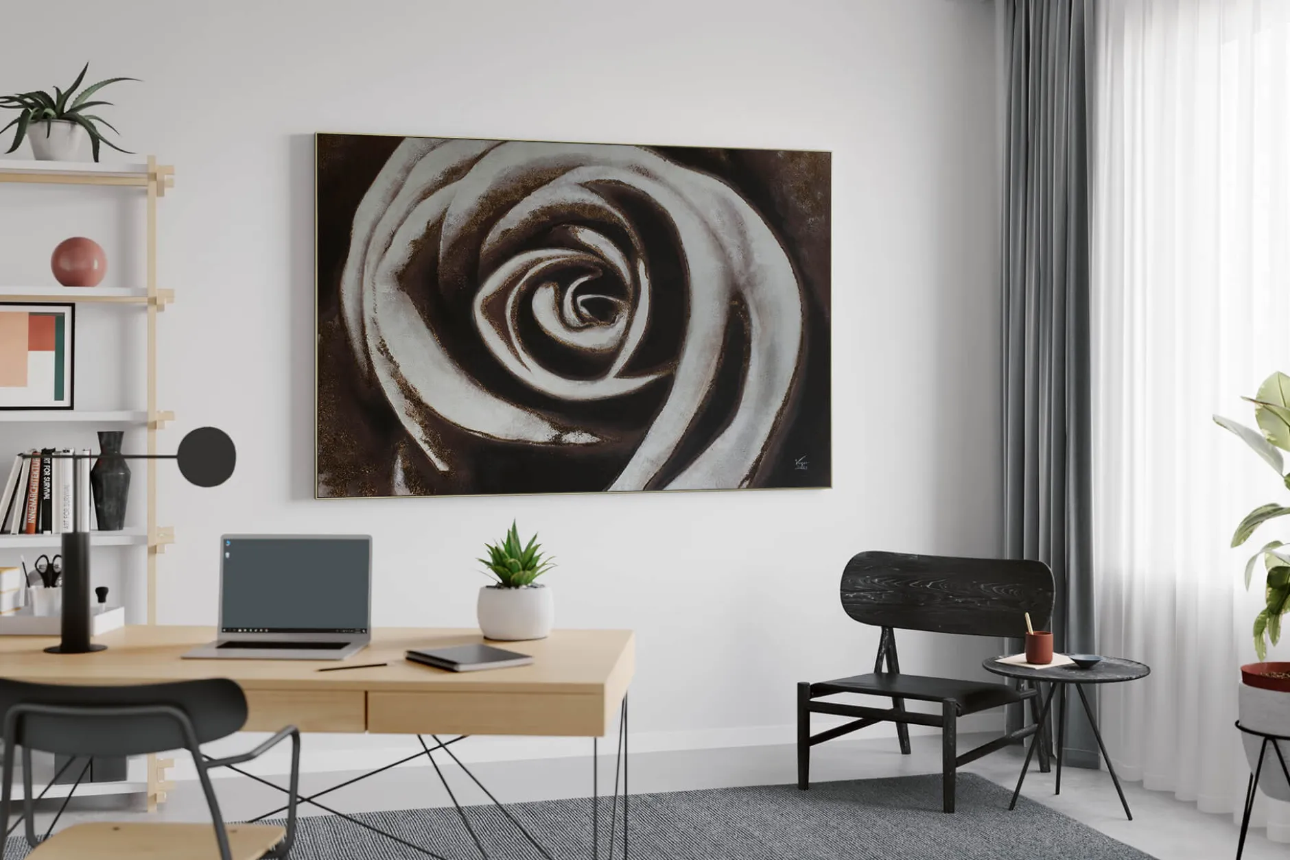 Öl Gemälde 'Rose of Romanticism' | Handgemaltes Unikat