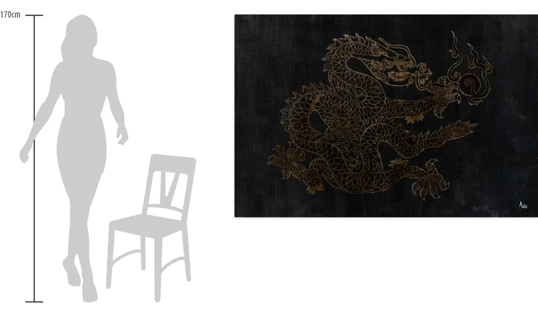 Öl Gemälde 'Royal Dragon' | Handgemaltes Unikat