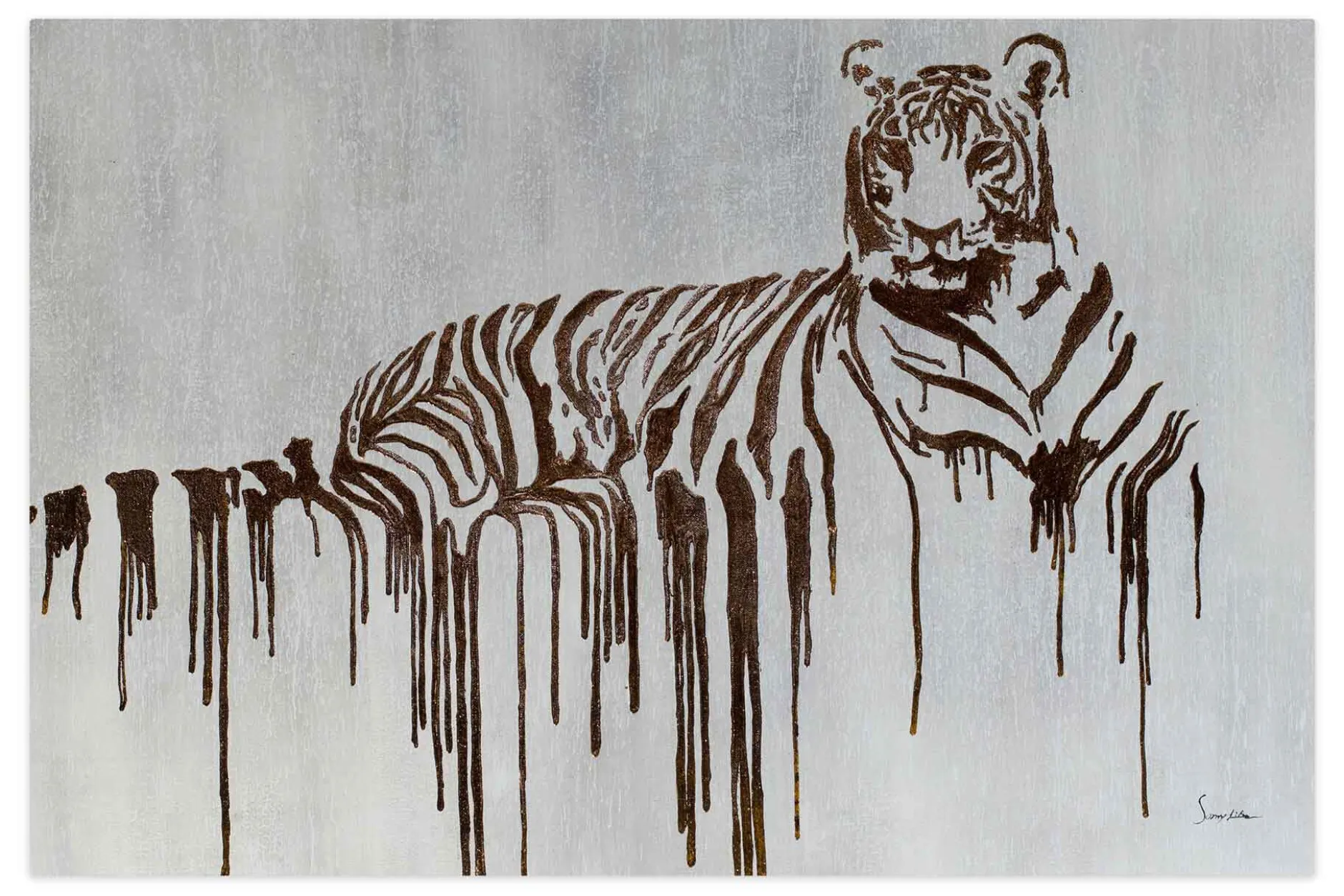 Öl Gemälde 'Royal Tiger' | Handgemaltes Unikat