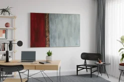 Öl Gemälde 'Scarlet Contrast' | Handgemaltes Unikat