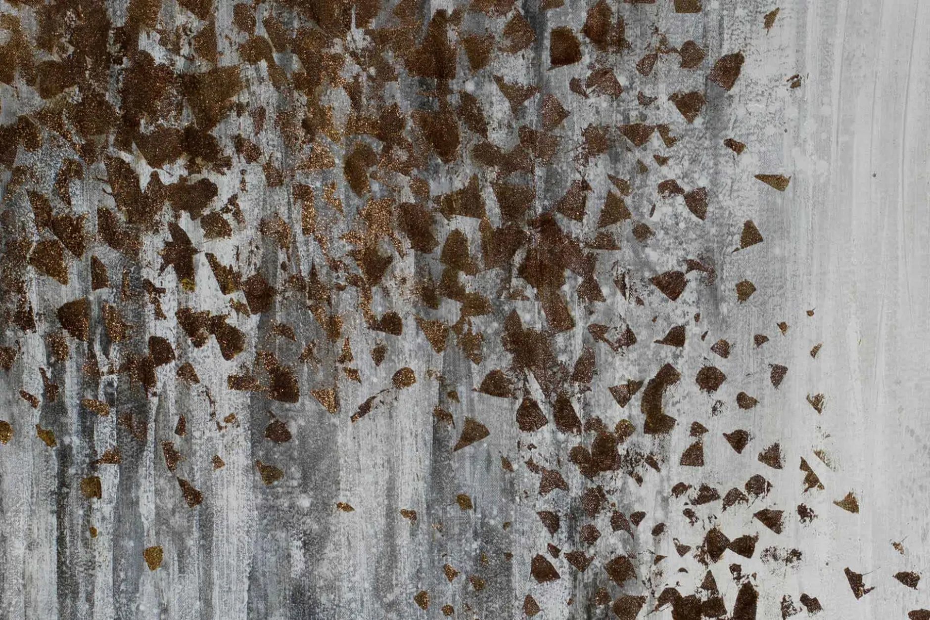 Öl Gemälde 'Silver and gold' | Handgemaltes Unikat