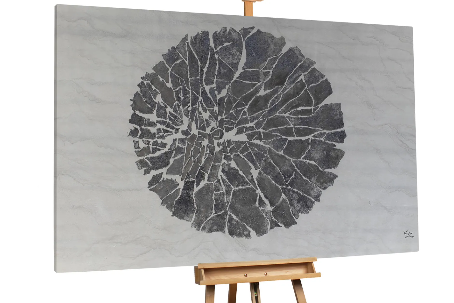 Öl Gemälde 'Silver Comet' | Handgemaltes Unikat