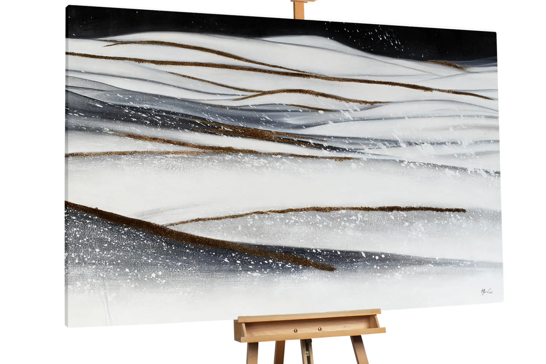 Öl Gemälde 'Silver Connections' | Handgemaltes Unikat