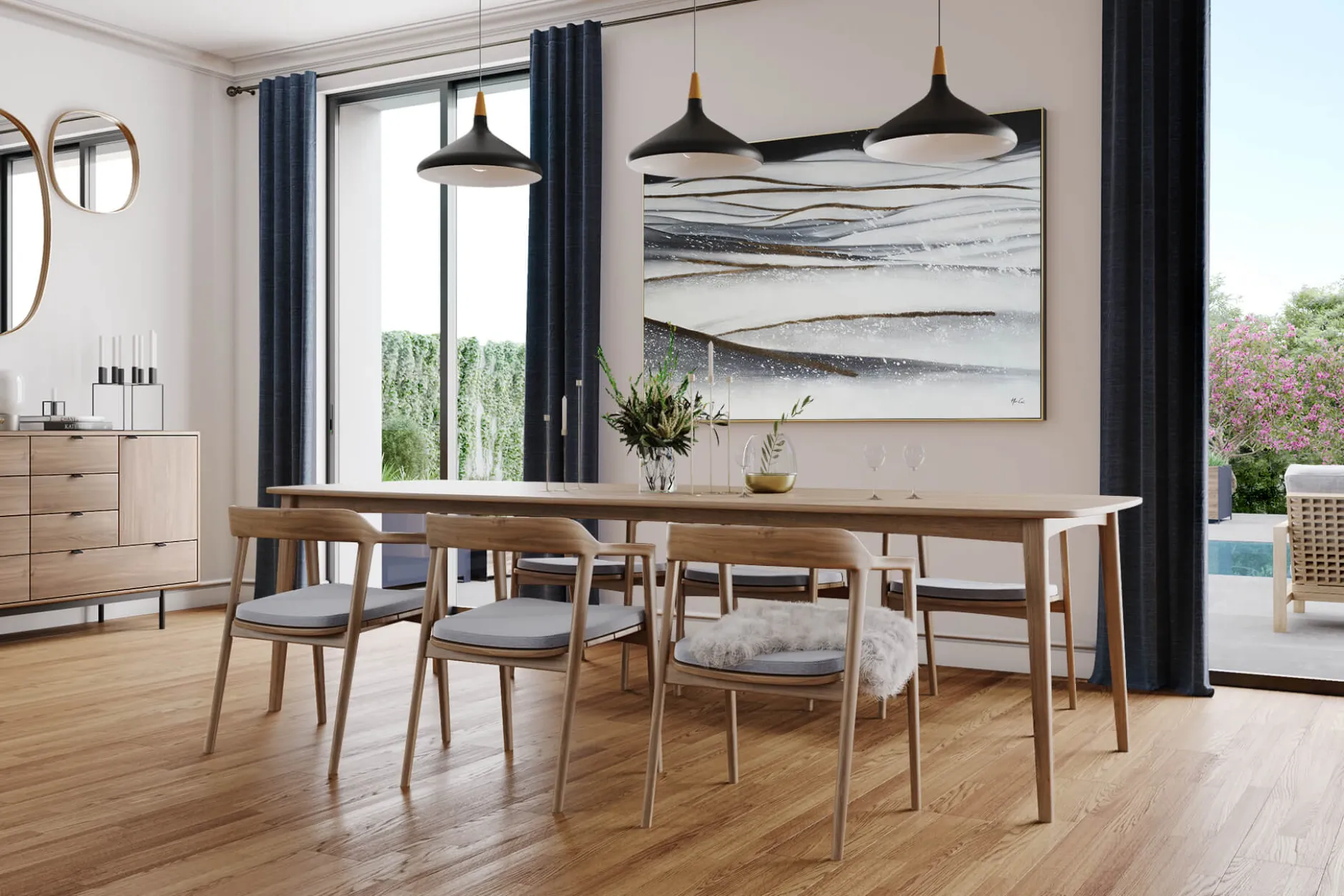 Öl Gemälde 'Silver Connections' | Handgemaltes Unikat