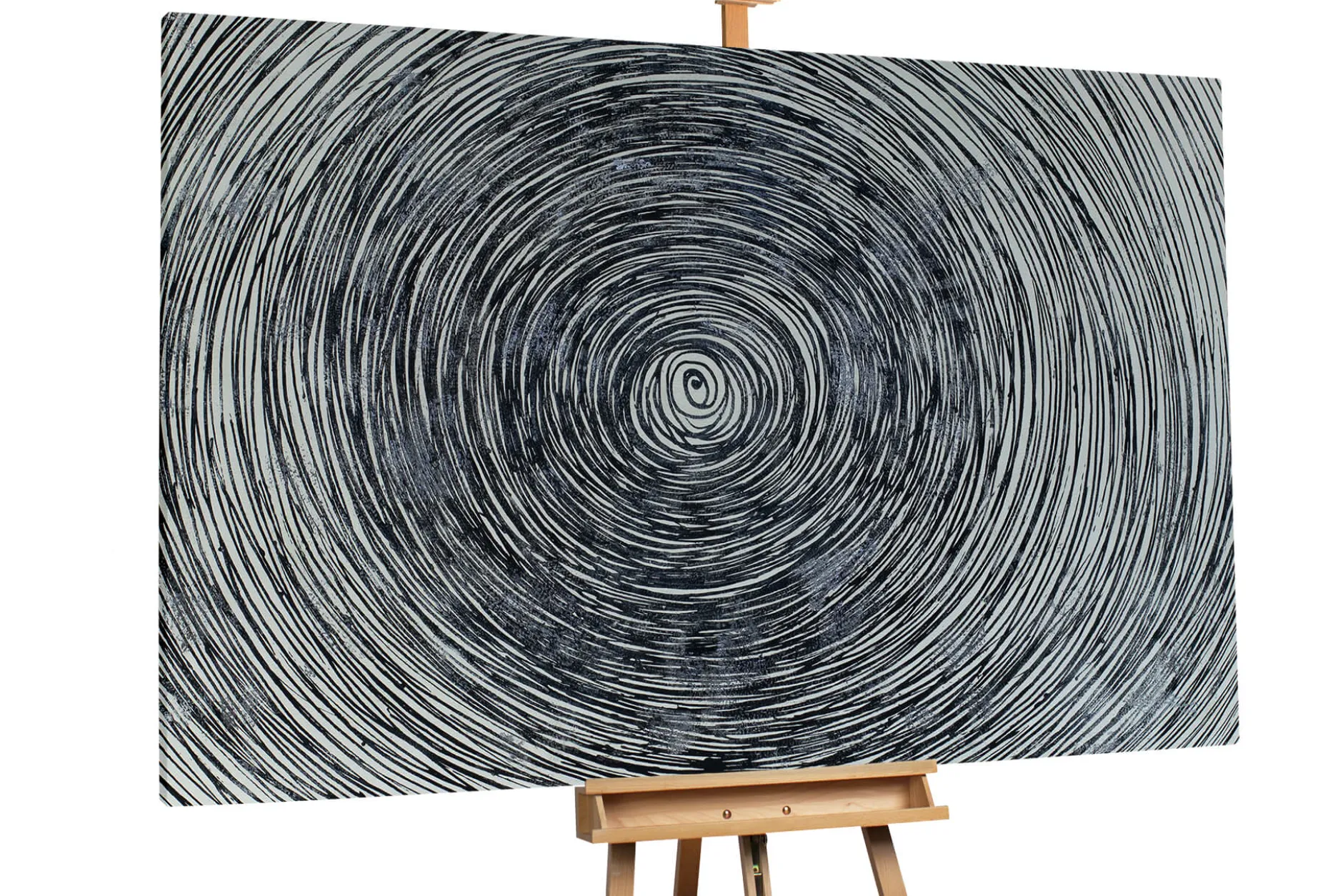 Öl Gemälde 'Silver Dimension' | Handgemaltes Unikat