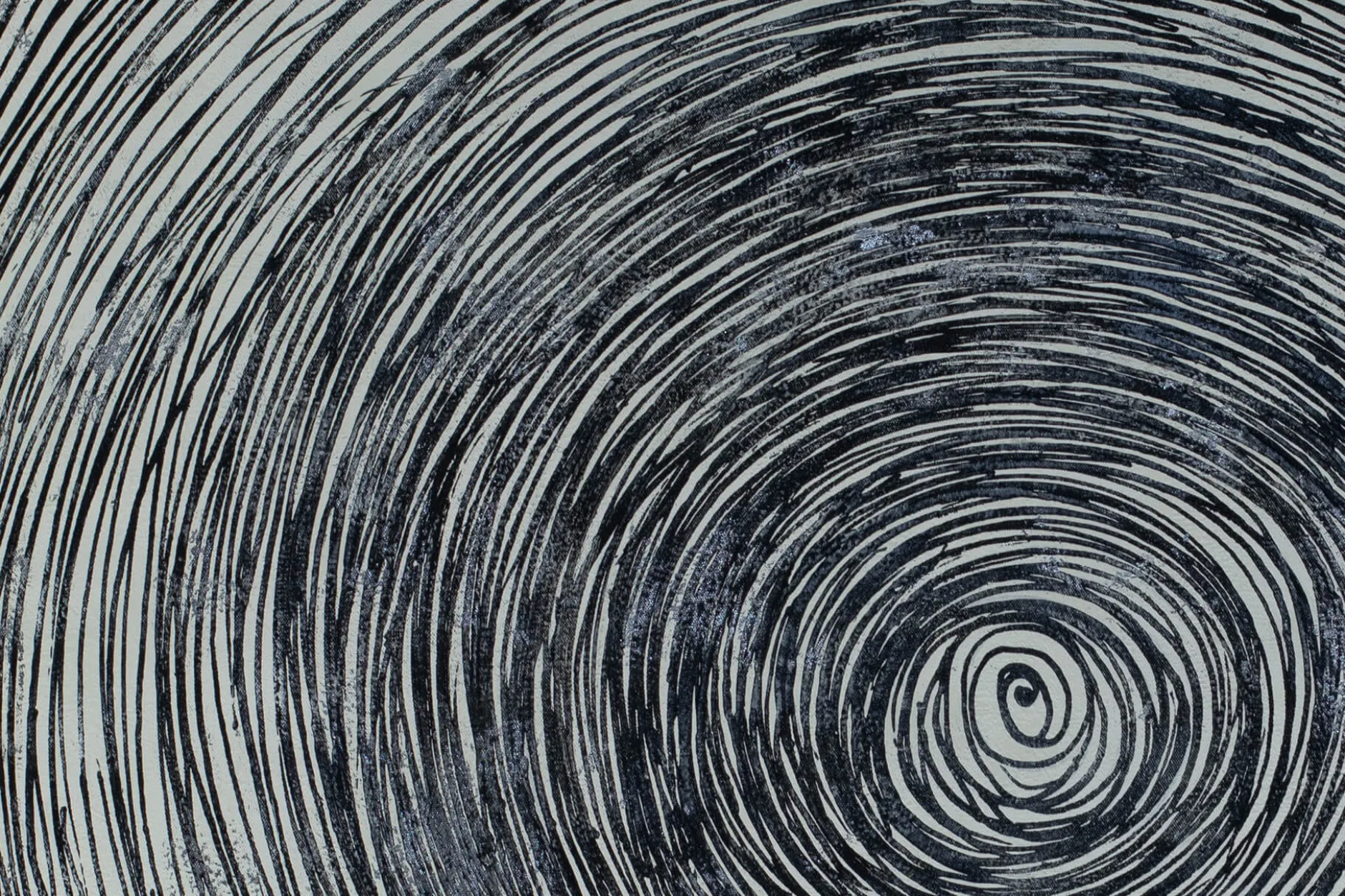 Öl Gemälde 'Silver Dimension' | Handgemaltes Unikat