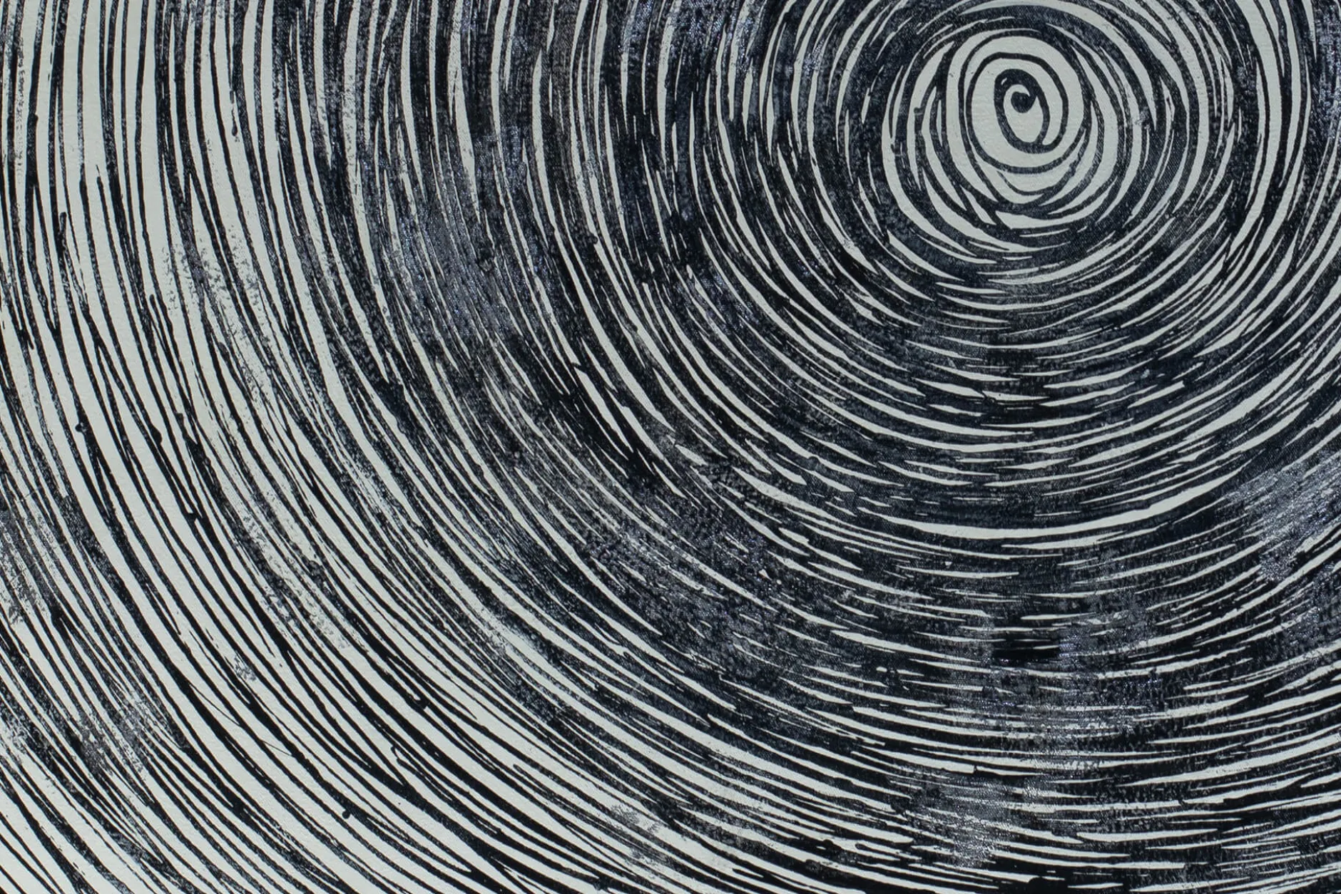 Öl Gemälde 'Silver Dimension' | Handgemaltes Unikat