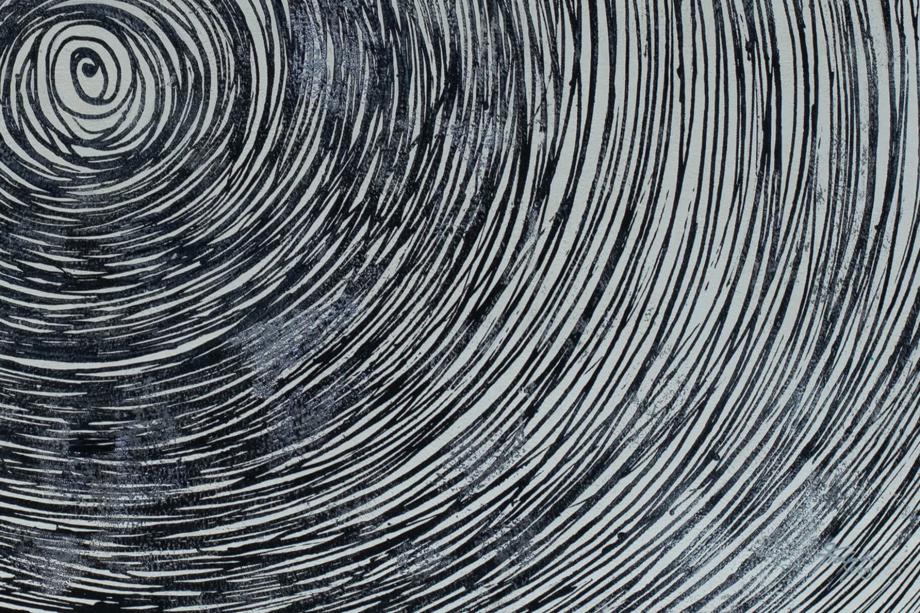 Öl Gemälde 'Silver Dimension' | Handgemaltes Unikat