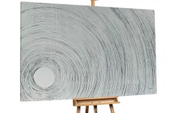 Öl Gemälde 'Silver Infinity' | Handgemaltes Unikat
