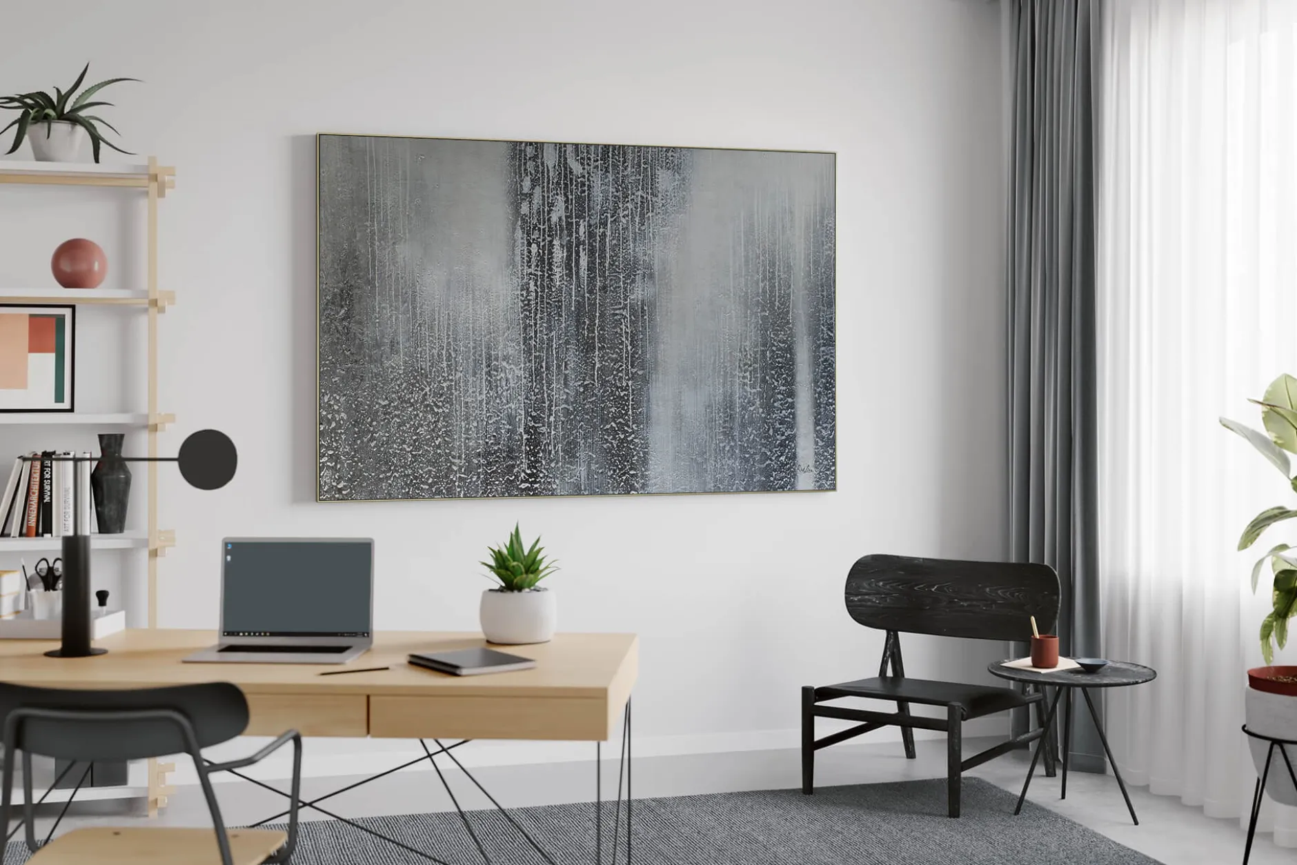 Öl Gemälde 'Silver Screen' | Handgemaltes Unikat