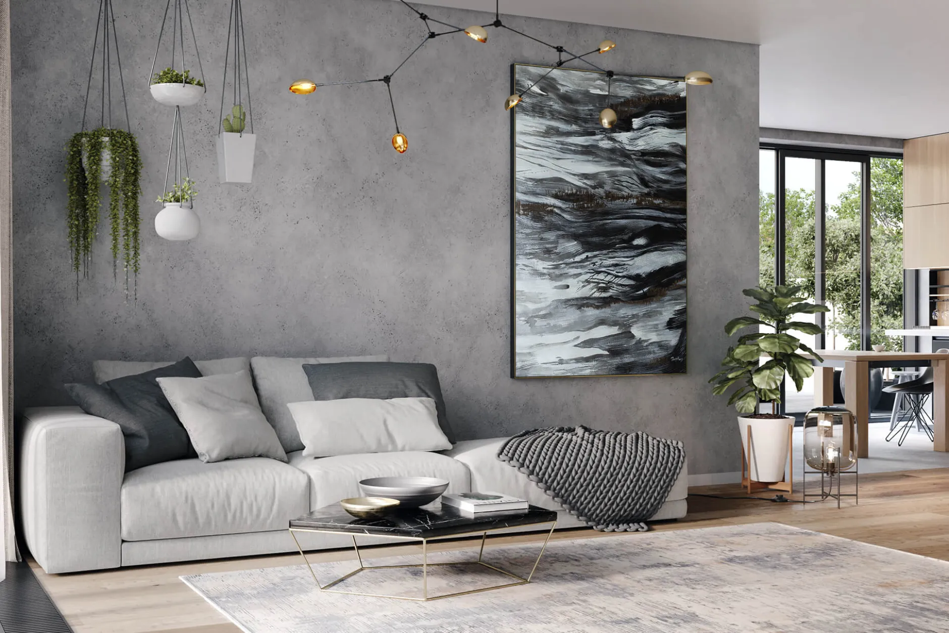 Öl Gemälde 'Storm and Sun' | Handgemaltes Unikat