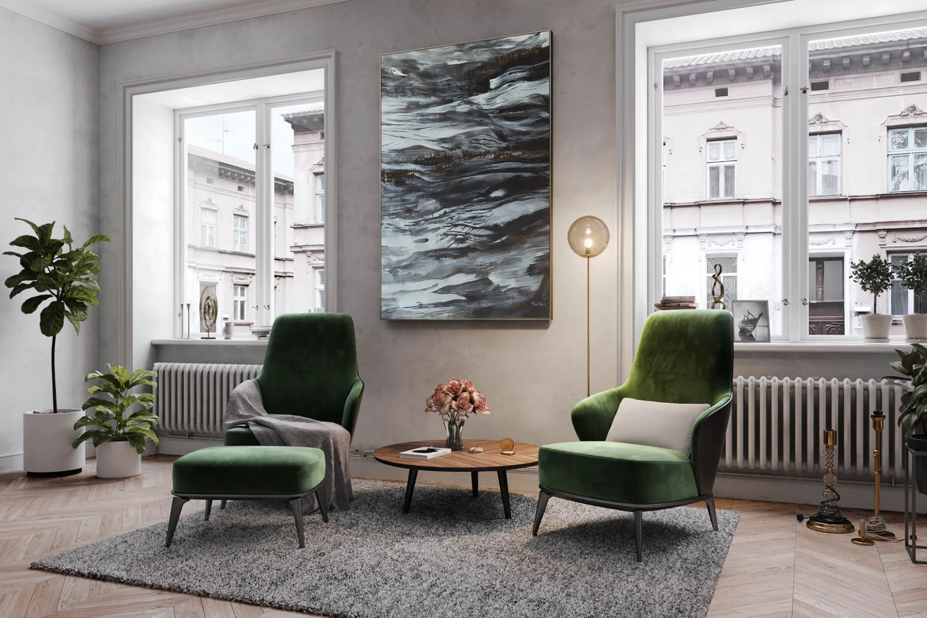 Öl Gemälde 'Storm and Sun' | Handgemaltes Unikat