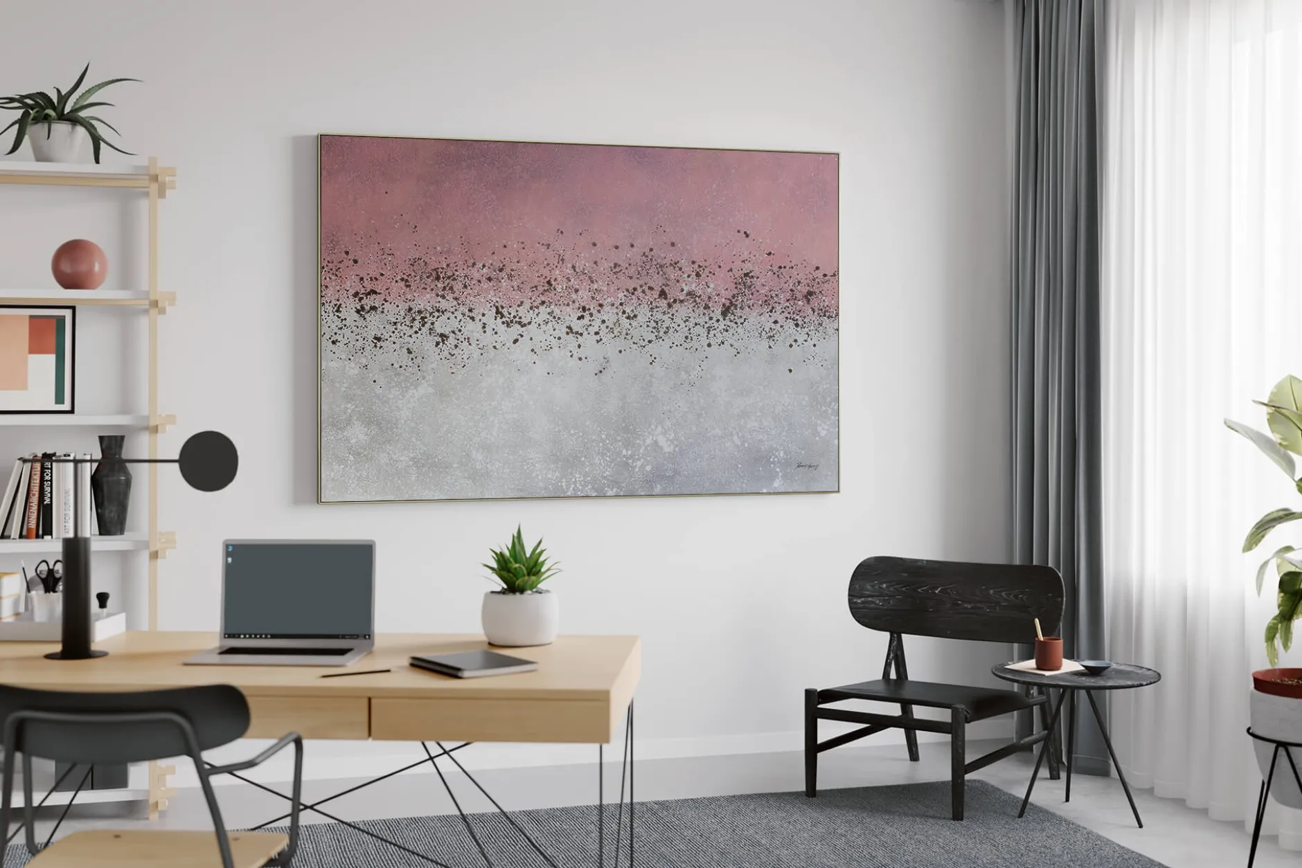 Öl Gemälde 'Strawberry Quartz' | Handgemaltes Unikat