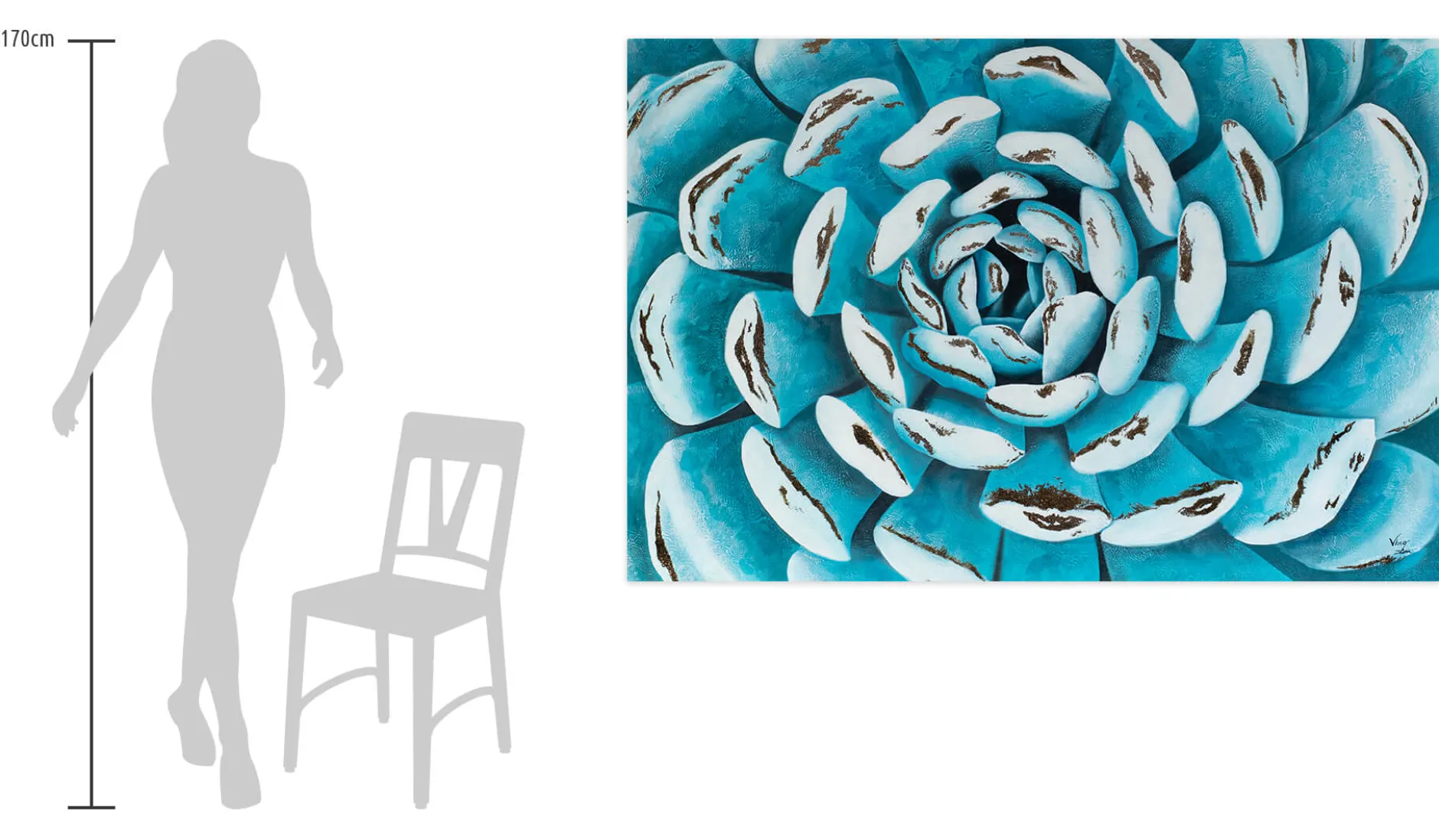 Öl Gemälde 'Succulent Symmetry' | Handgemaltes Unikat