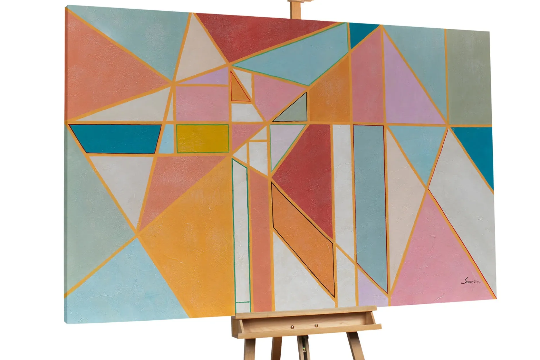 Öl Gemälde 'Sunrise Mosaic' | Handgemaltes Unikat