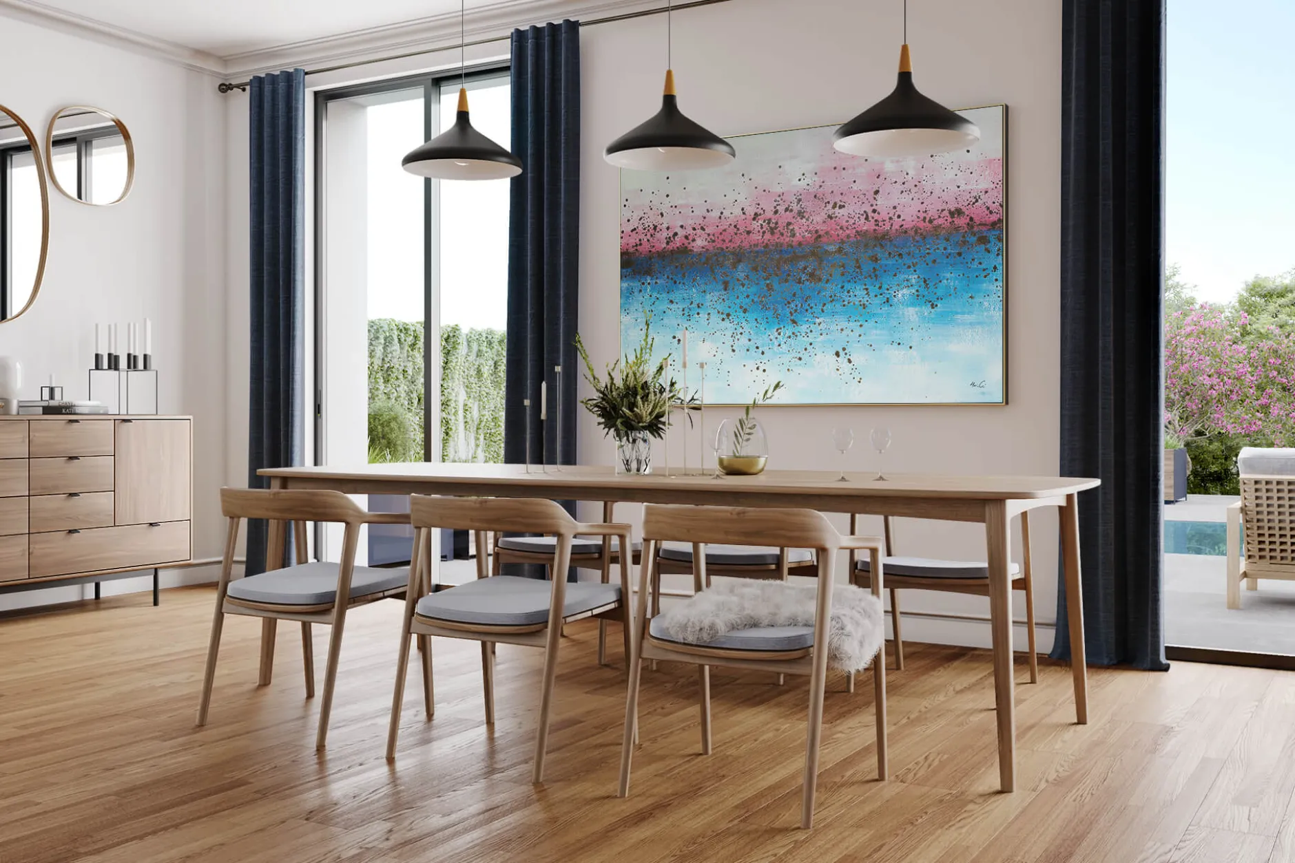 Öl Gemälde 'Sunset by the Ocean' | Handgemaltes Unikat