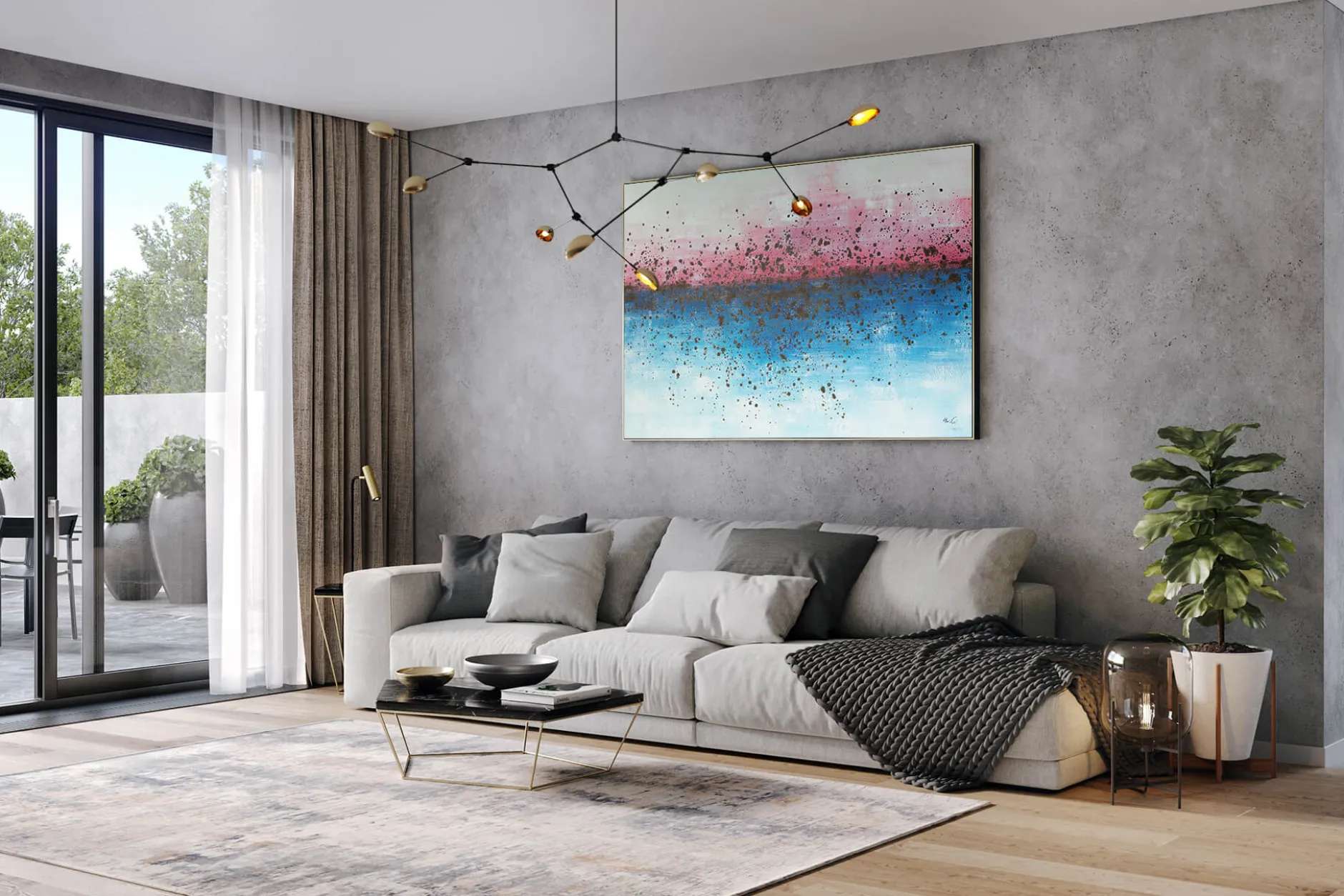 Öl Gemälde 'Sunset by the Ocean' | Handgemaltes Unikat
