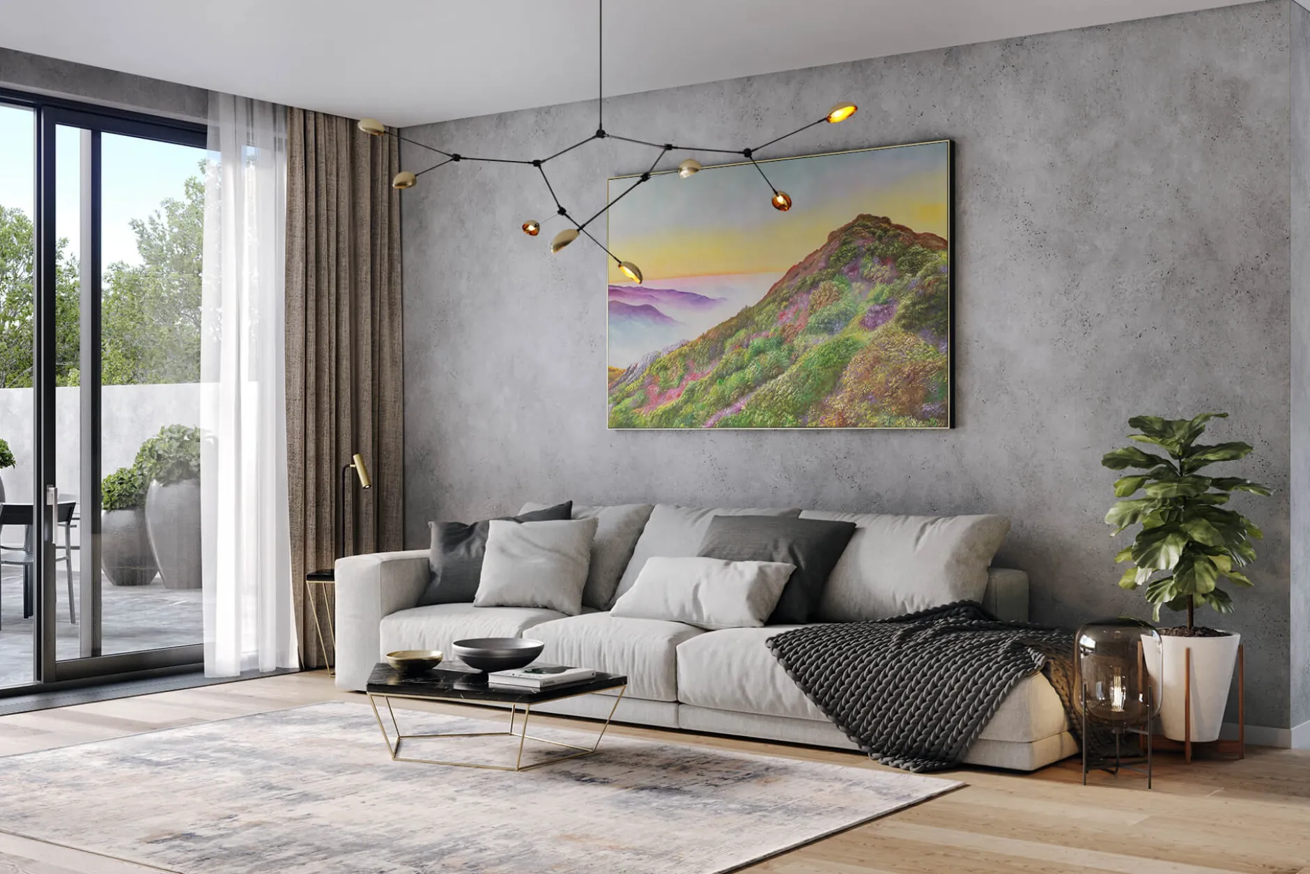 Öl Gemälde 'The Enchanted Mountain' | Handgemaltes Unikat