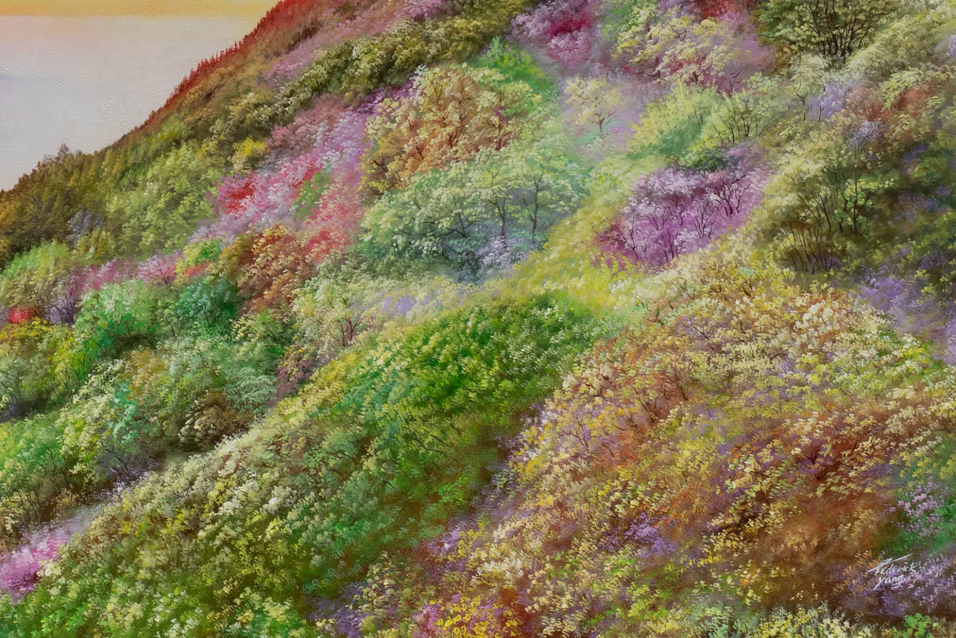 Öl Gemälde 'The Enchanted Mountain' | Handgemaltes Unikat