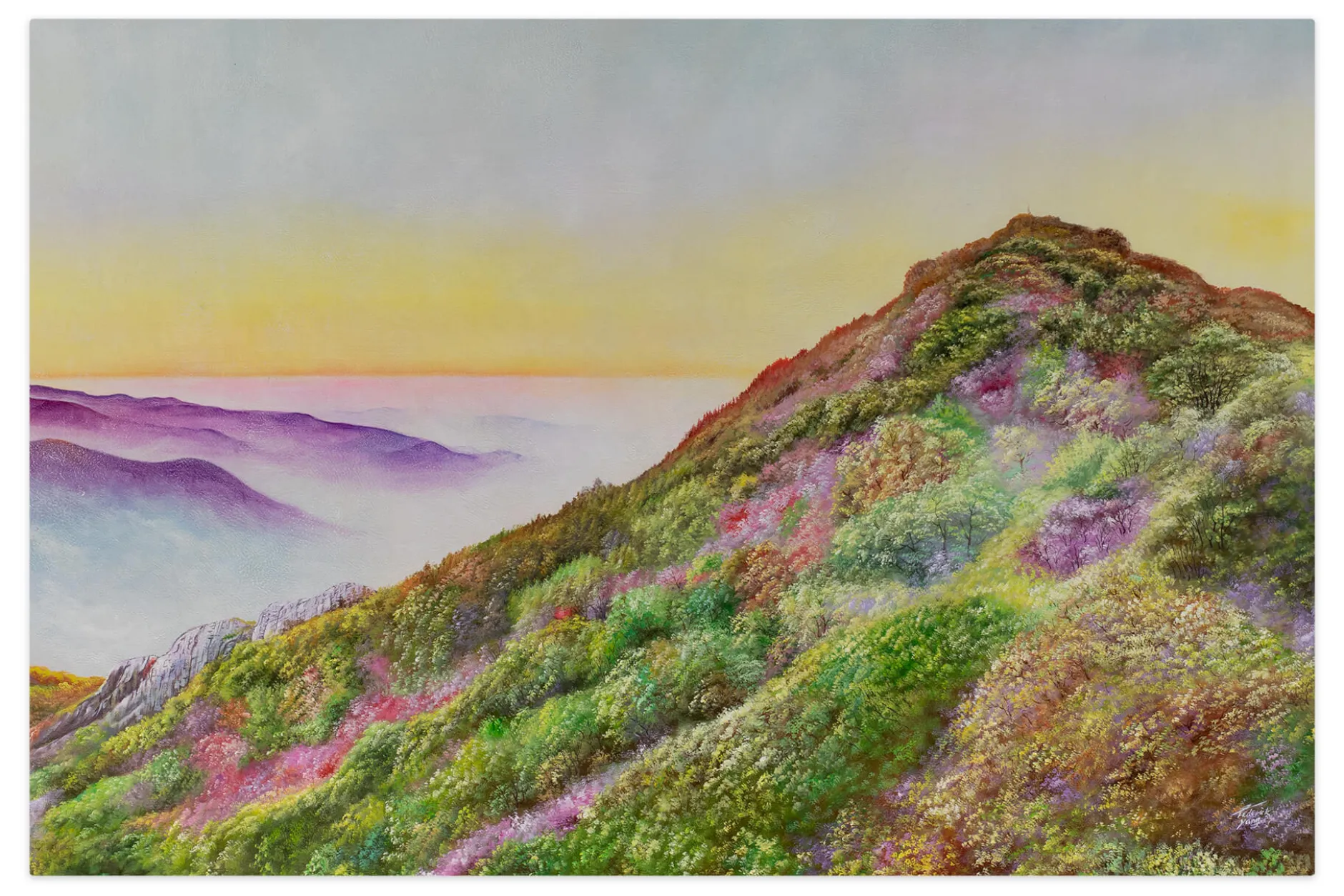 Öl Gemälde 'The Enchanted Mountain' | Handgemaltes Unikat