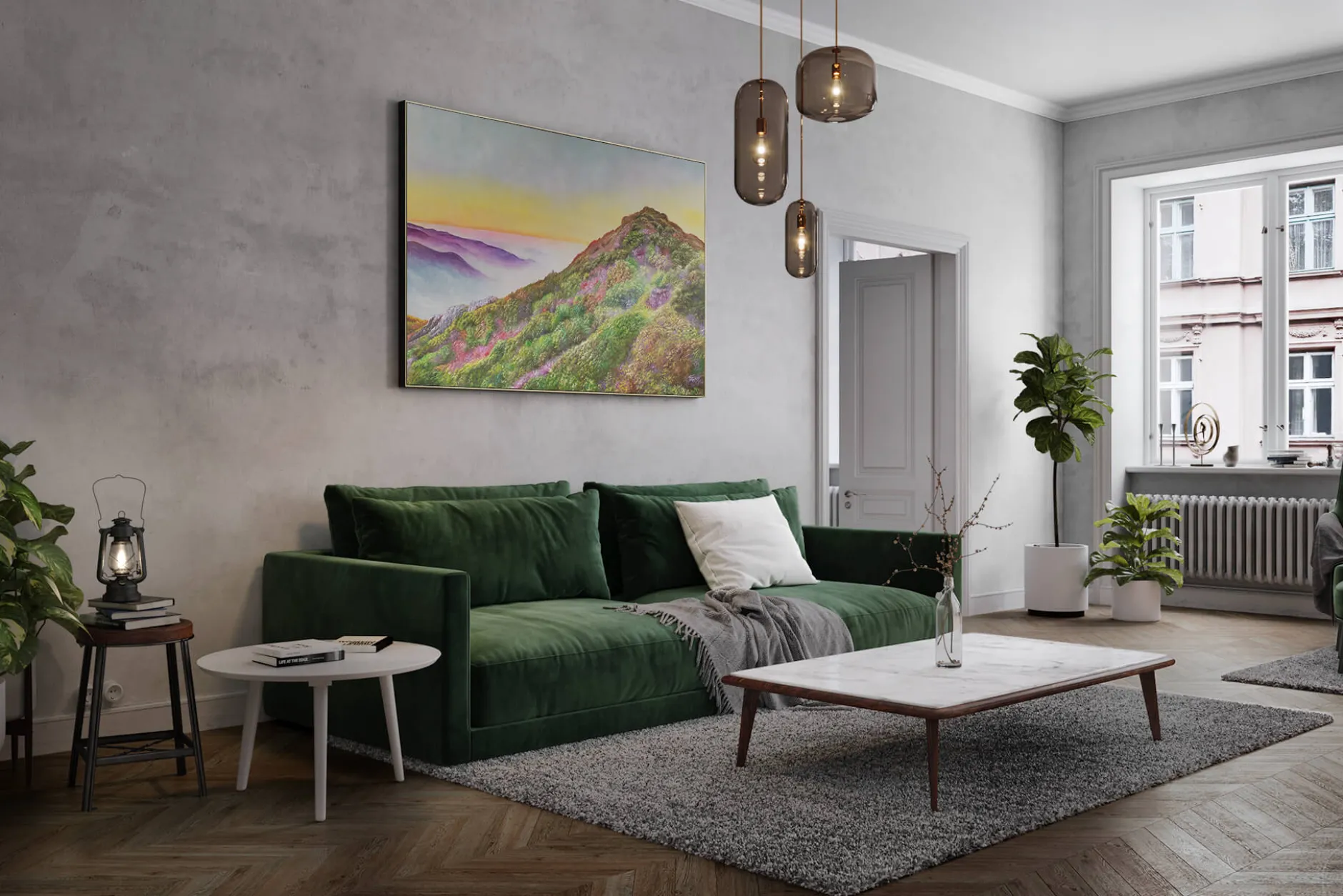 Öl Gemälde 'The Enchanted Mountain' | Handgemaltes Unikat