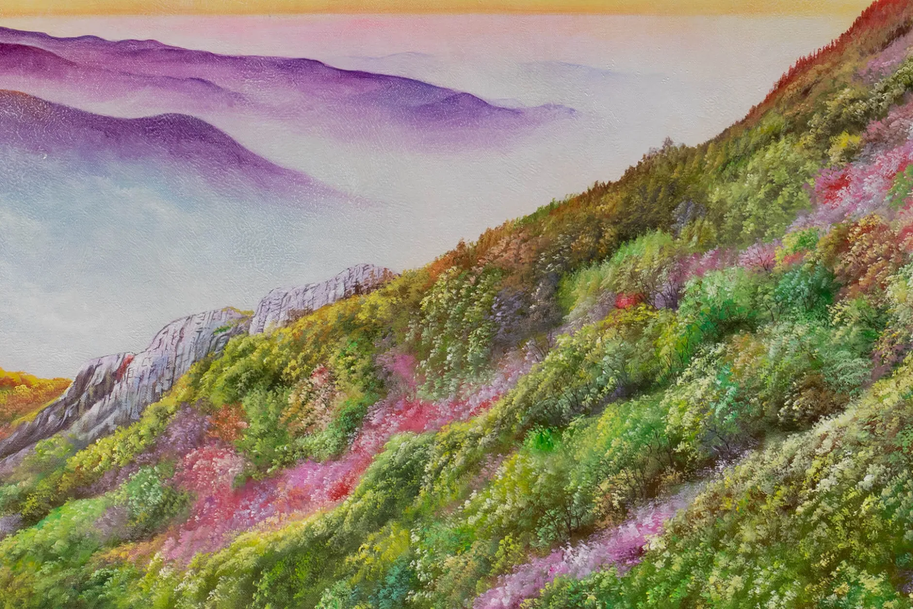 Öl Gemälde 'The Enchanted Mountain' | Handgemaltes Unikat