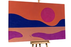 Öl Gemälde 'The Sunset on the Lake' | Handgemaltes Unikat