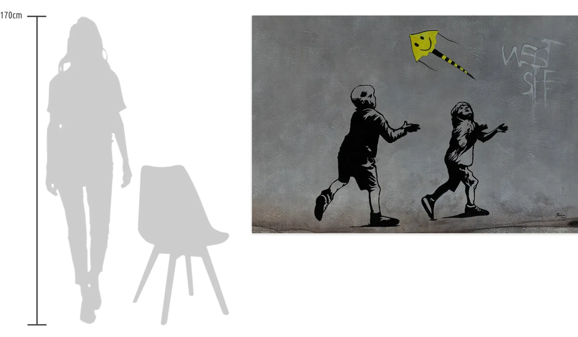 Öl Gemälde 'The Yellow Kite' | Handgemaltes Unikat
