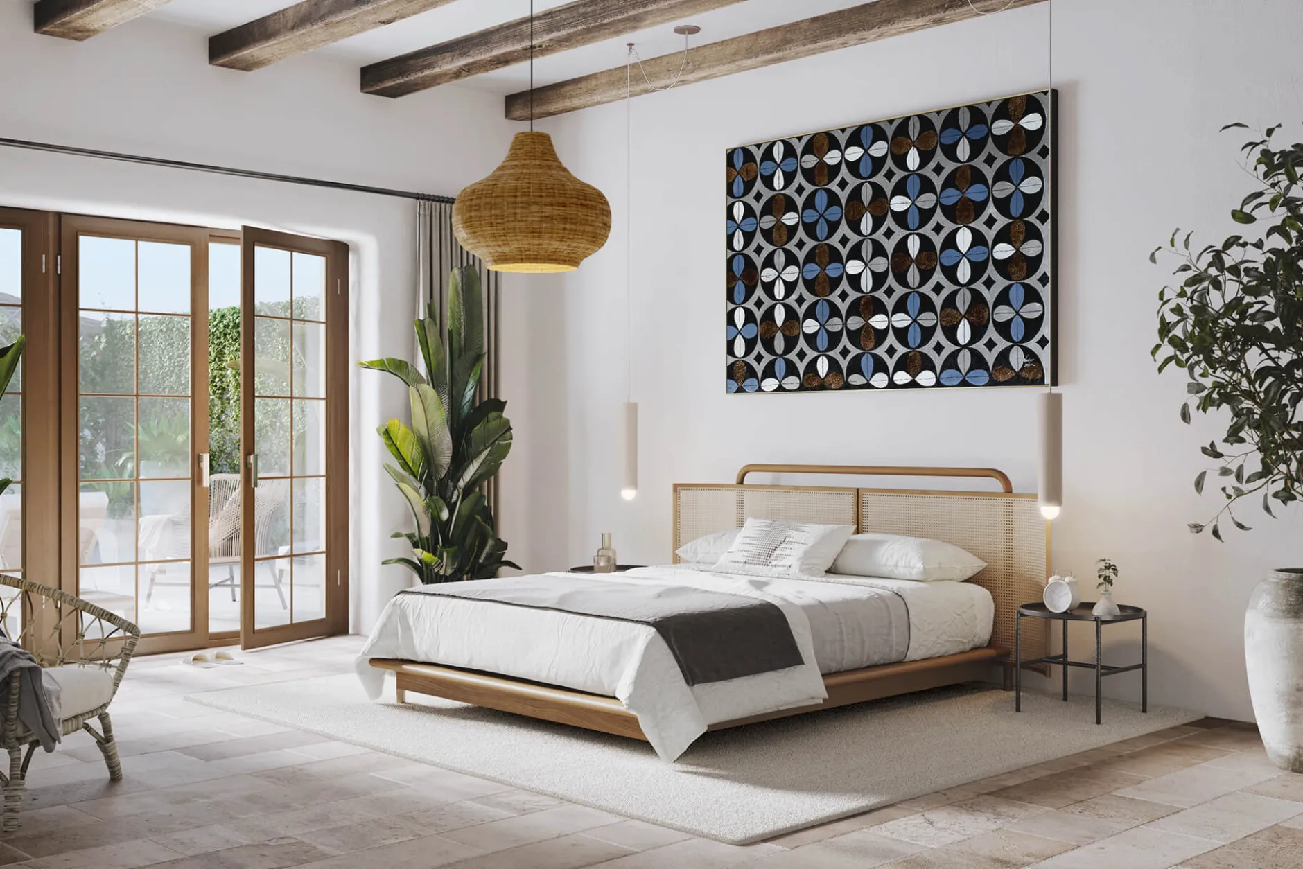 Öl Gemälde 'Tile Finery' | Handgemaltes Unikat