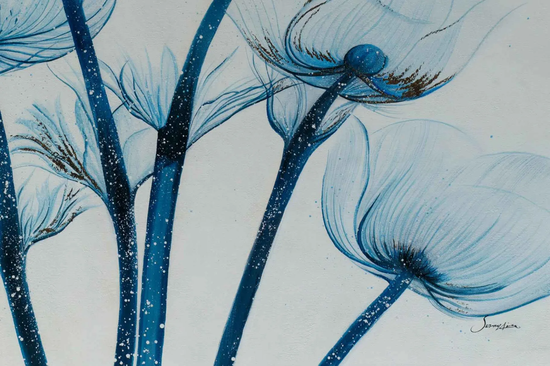 Öl Gemälde 'Traumhaftes Blumenreich' | Handgemaltes Unikat