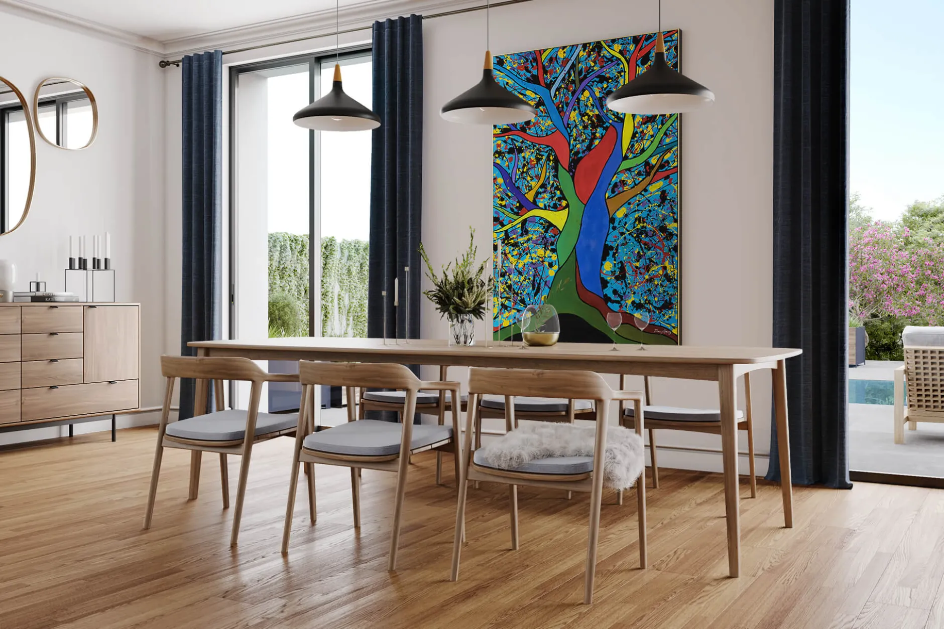 Öl Gemälde 'Tree of Joy' | Handgemaltes Unikat