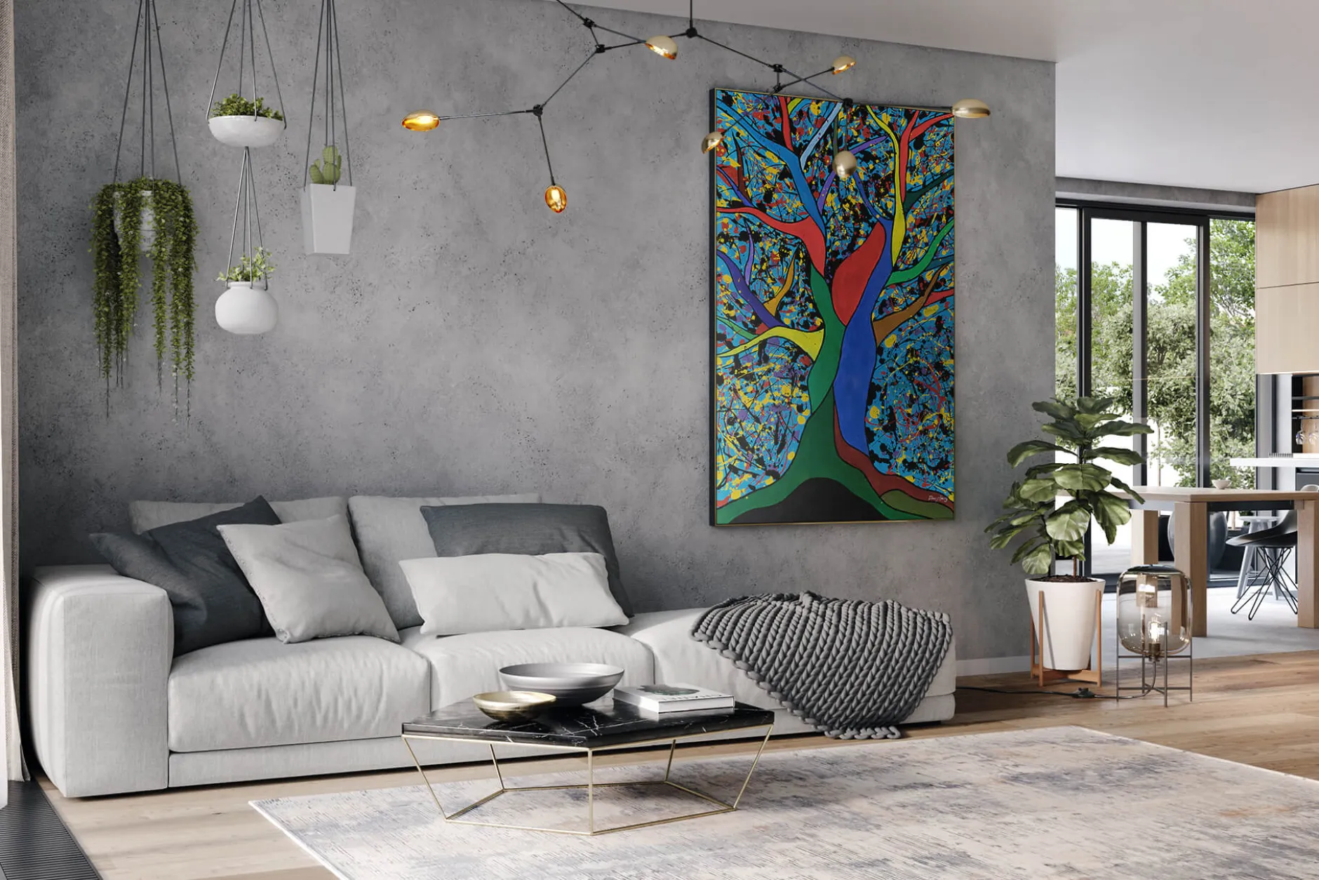 Öl Gemälde 'Tree of Joy' | Handgemaltes Unikat