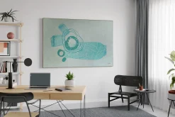 Öl Gemälde 'Turquoise Composition' | Handgemaltes Unikat