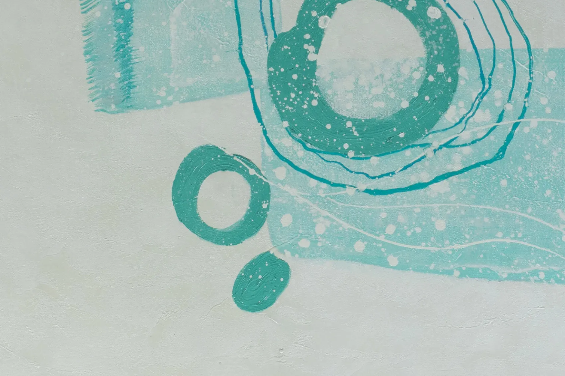 Öl Gemälde 'Turquoise Composition' | Handgemaltes Unikat