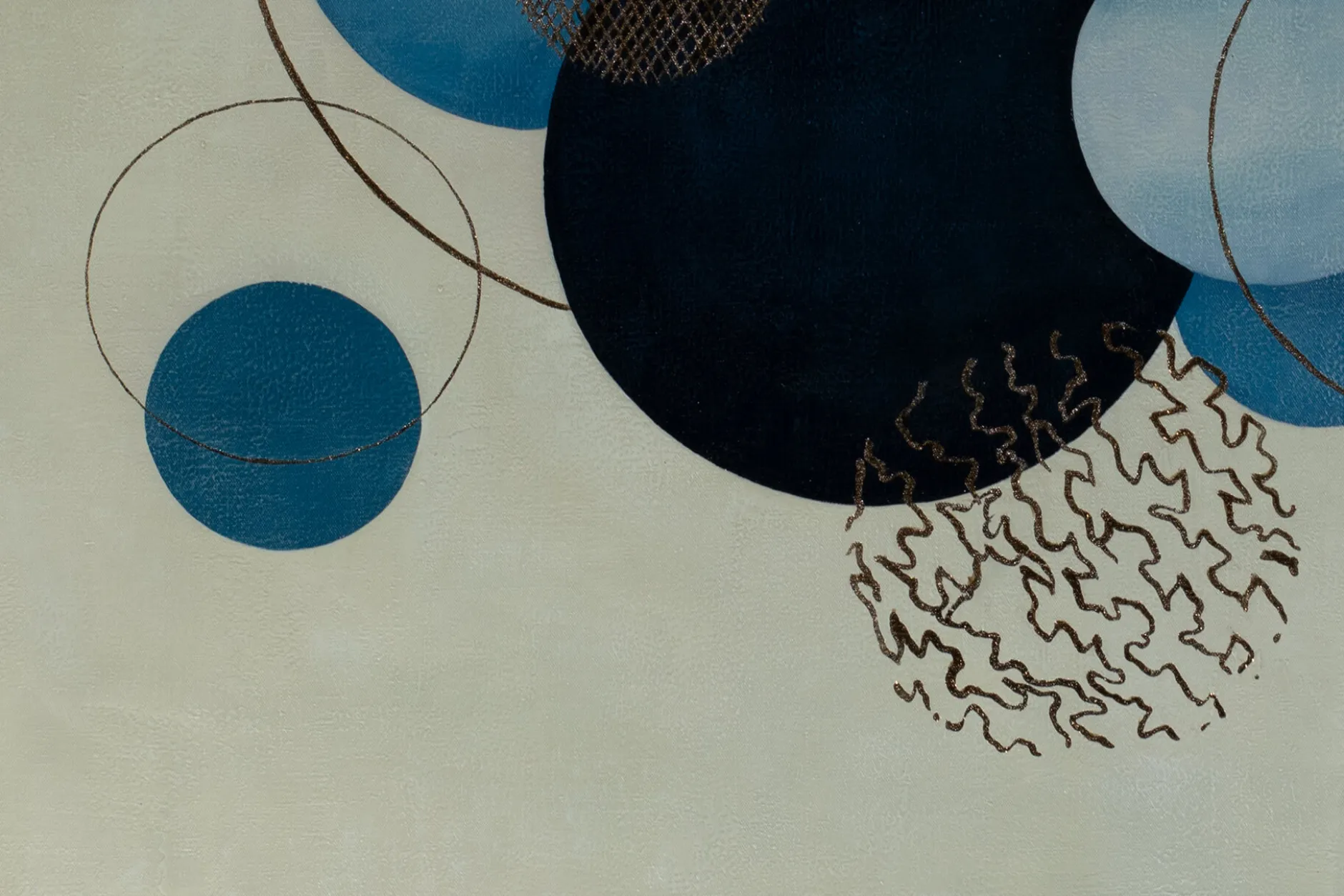 Öl Gemälde 'Universe of Circles' | Handgemaltes Unikat