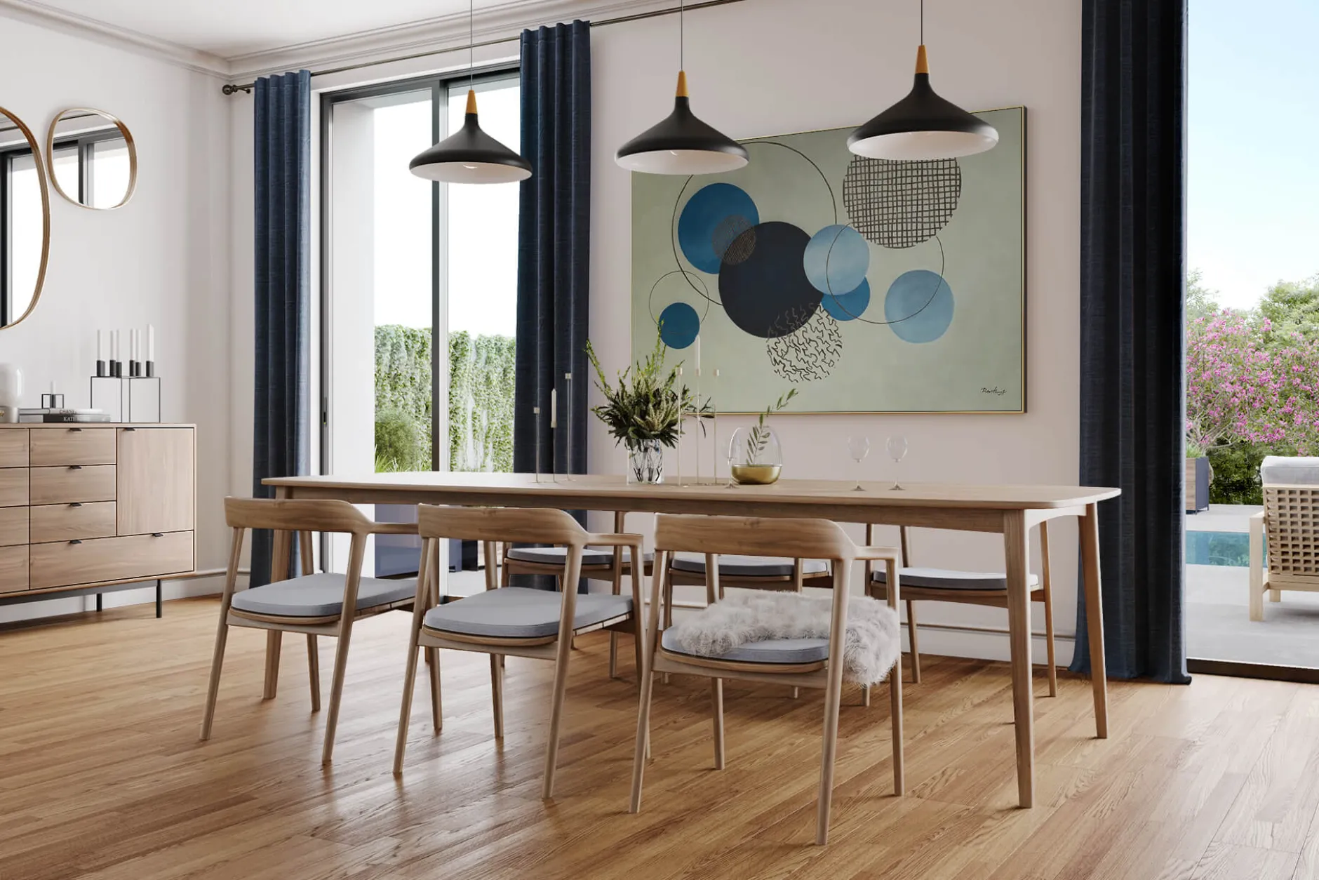 Öl Gemälde 'Universe of Circles' | Handgemaltes Unikat