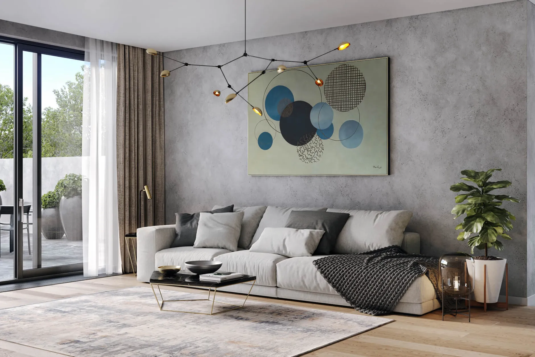 Öl Gemälde 'Universe of Circles' | Handgemaltes Unikat