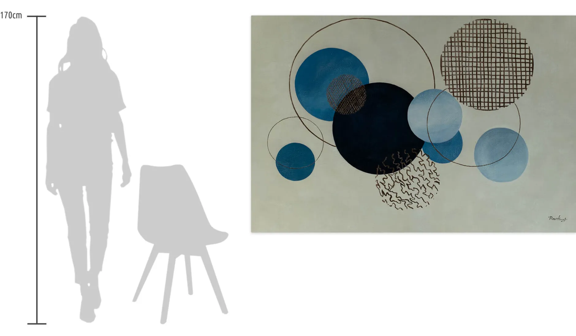 Öl Gemälde 'Universe of Circles' | Handgemaltes Unikat