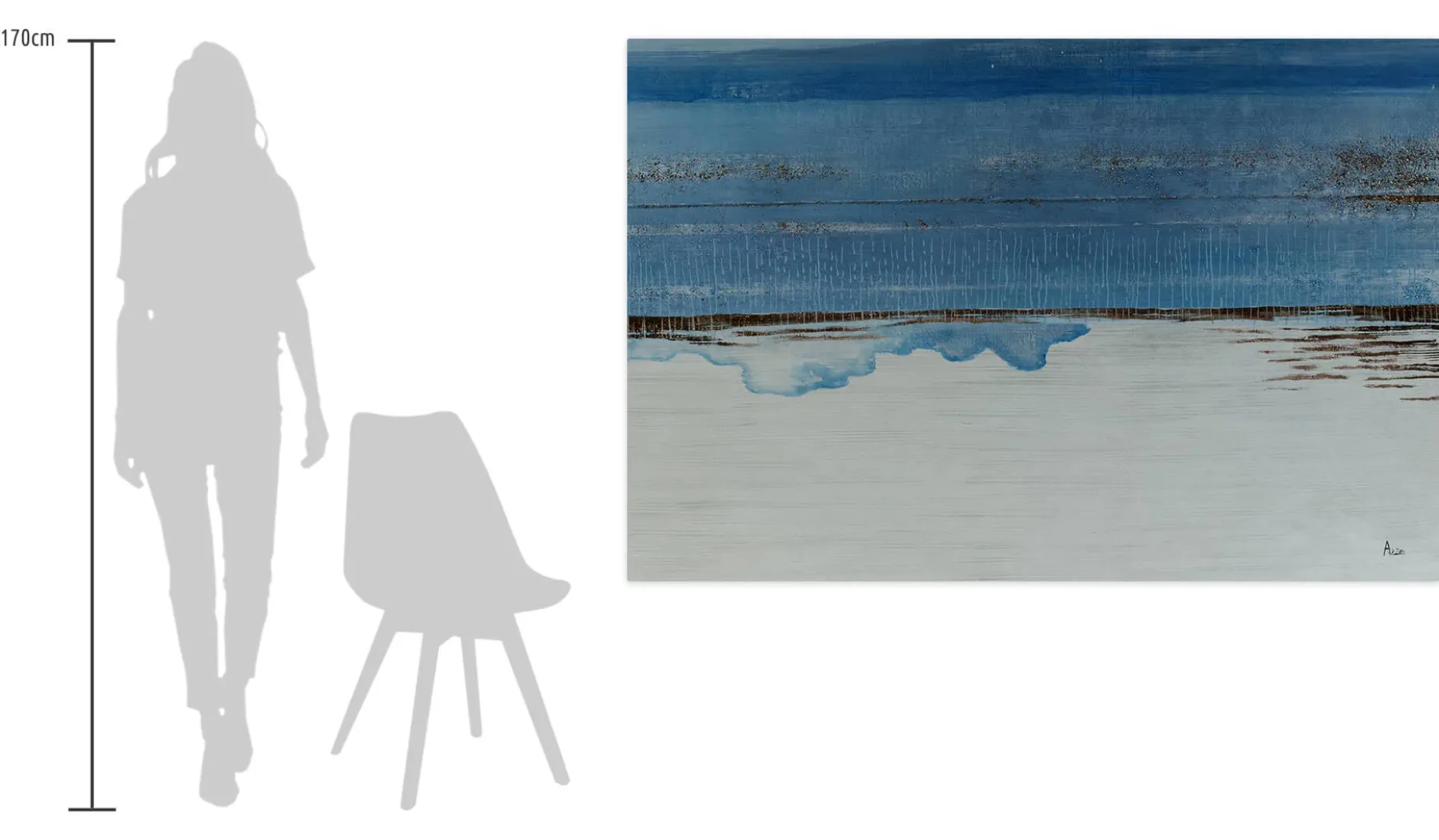 Öl Gemälde 'Upside-down Horizon' | Handgemaltes Unikat