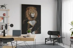 Öl Gemälde 'Warrior Lion' | Handgemaltes Unikat