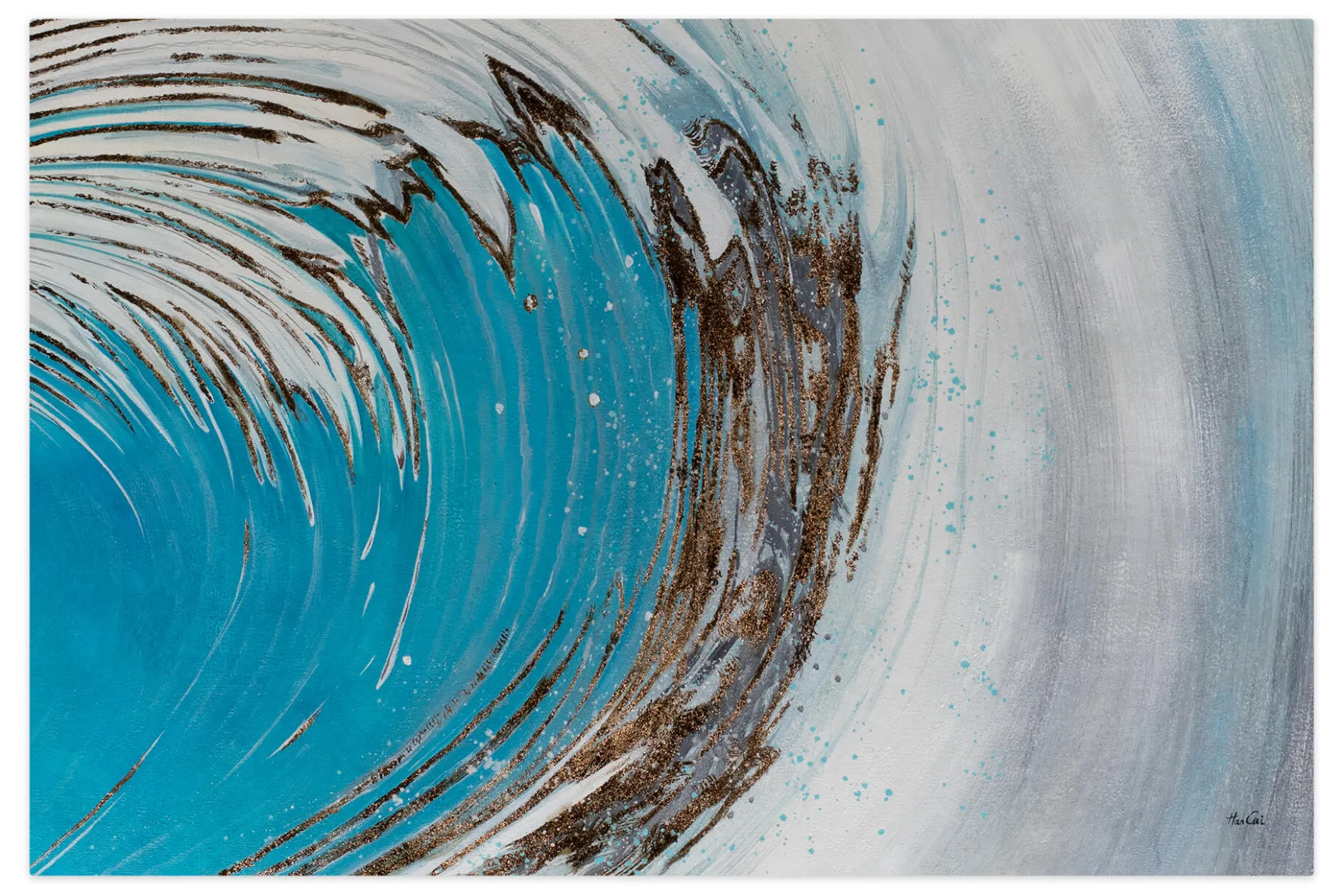 Öl Gemälde 'Wave Crest' | Handgemaltes Unikat