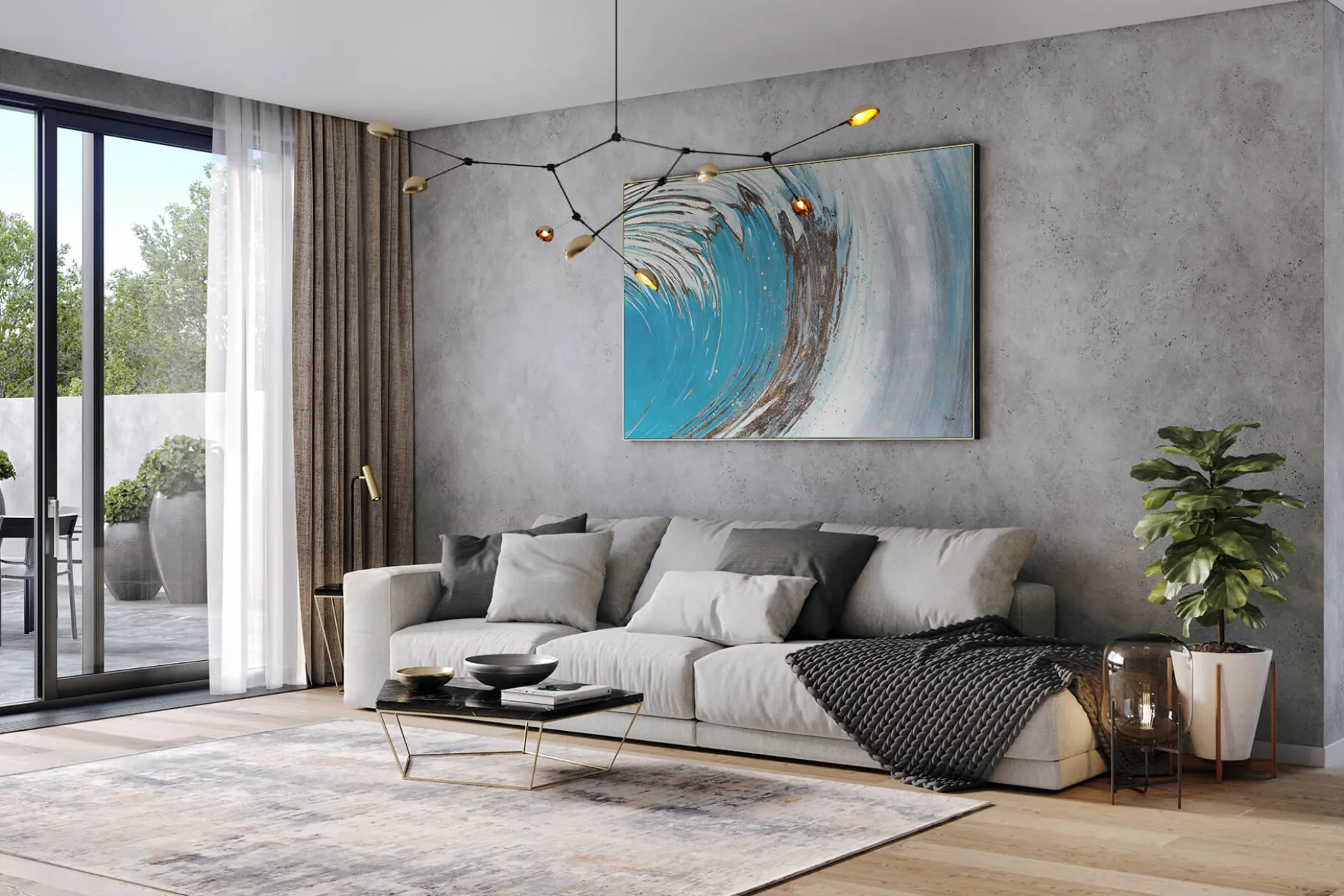 Öl Gemälde 'Wave Crest' | Handgemaltes Unikat