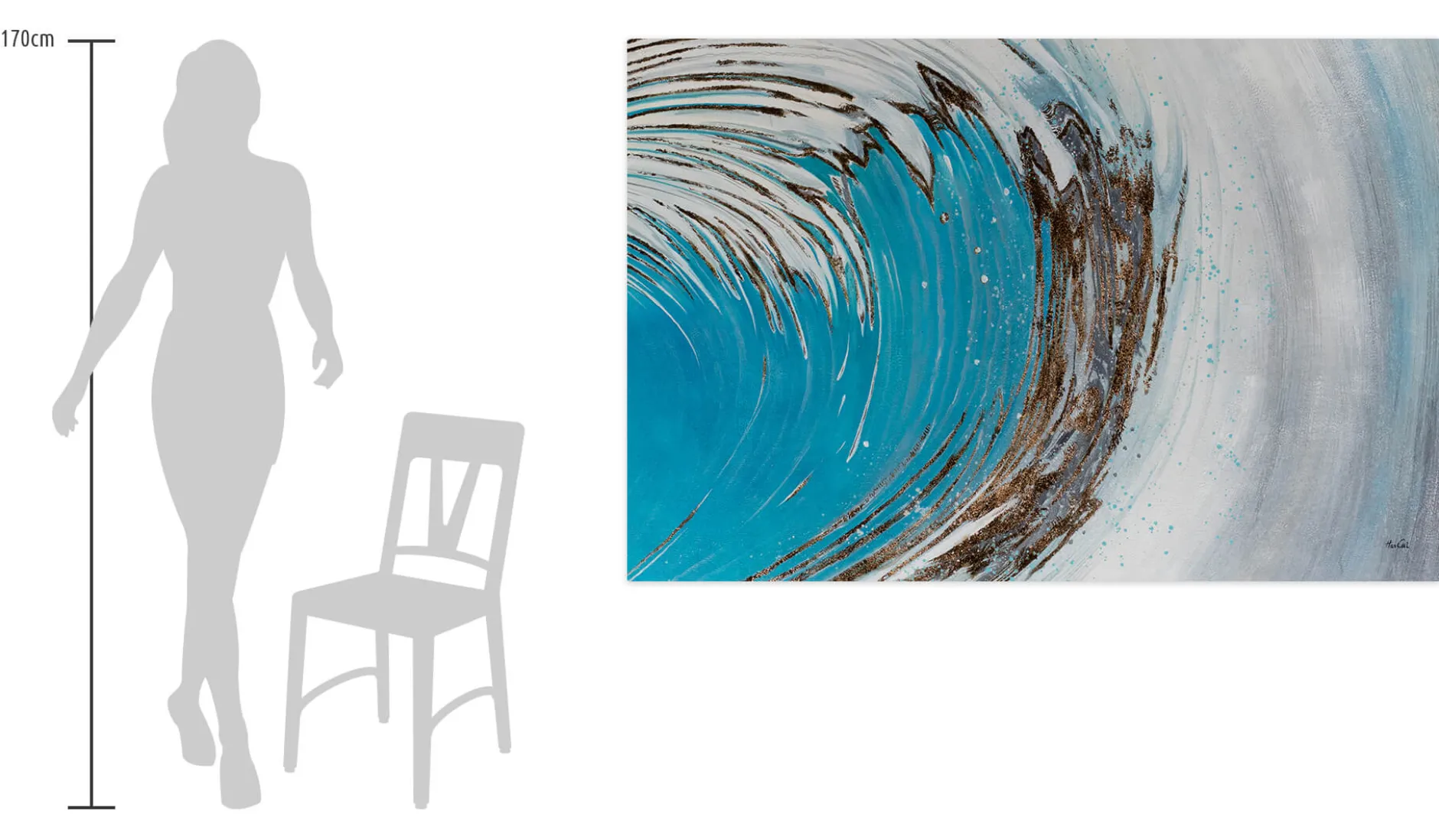 Öl Gemälde 'Wave Crest' | Handgemaltes Unikat