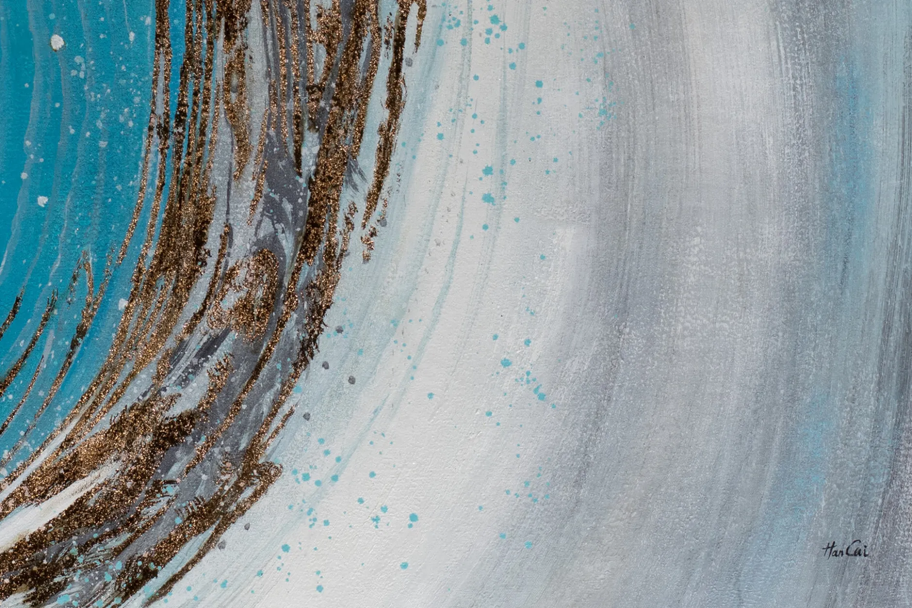 Öl Gemälde 'Wave Crest' | Handgemaltes Unikat