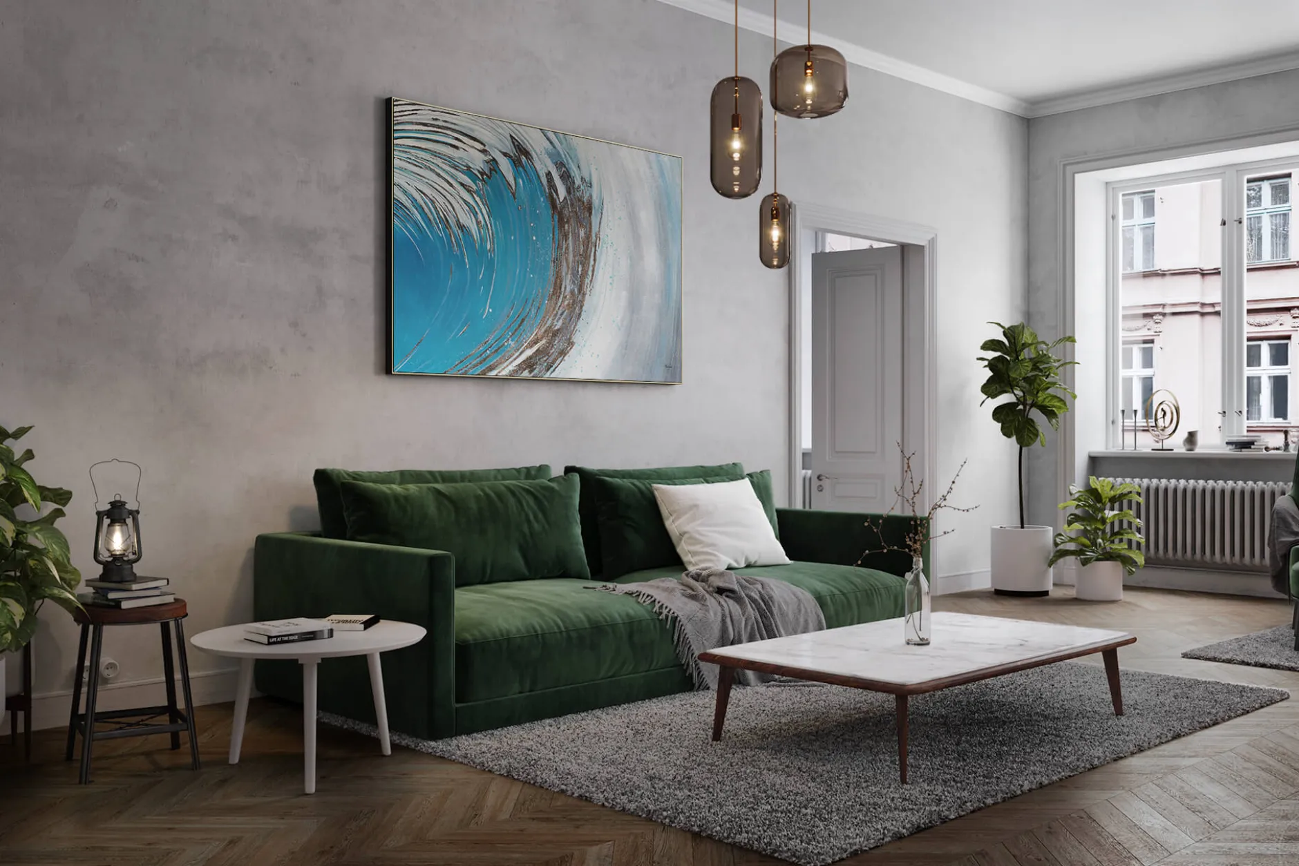 Öl Gemälde 'Wave Crest' | Handgemaltes Unikat