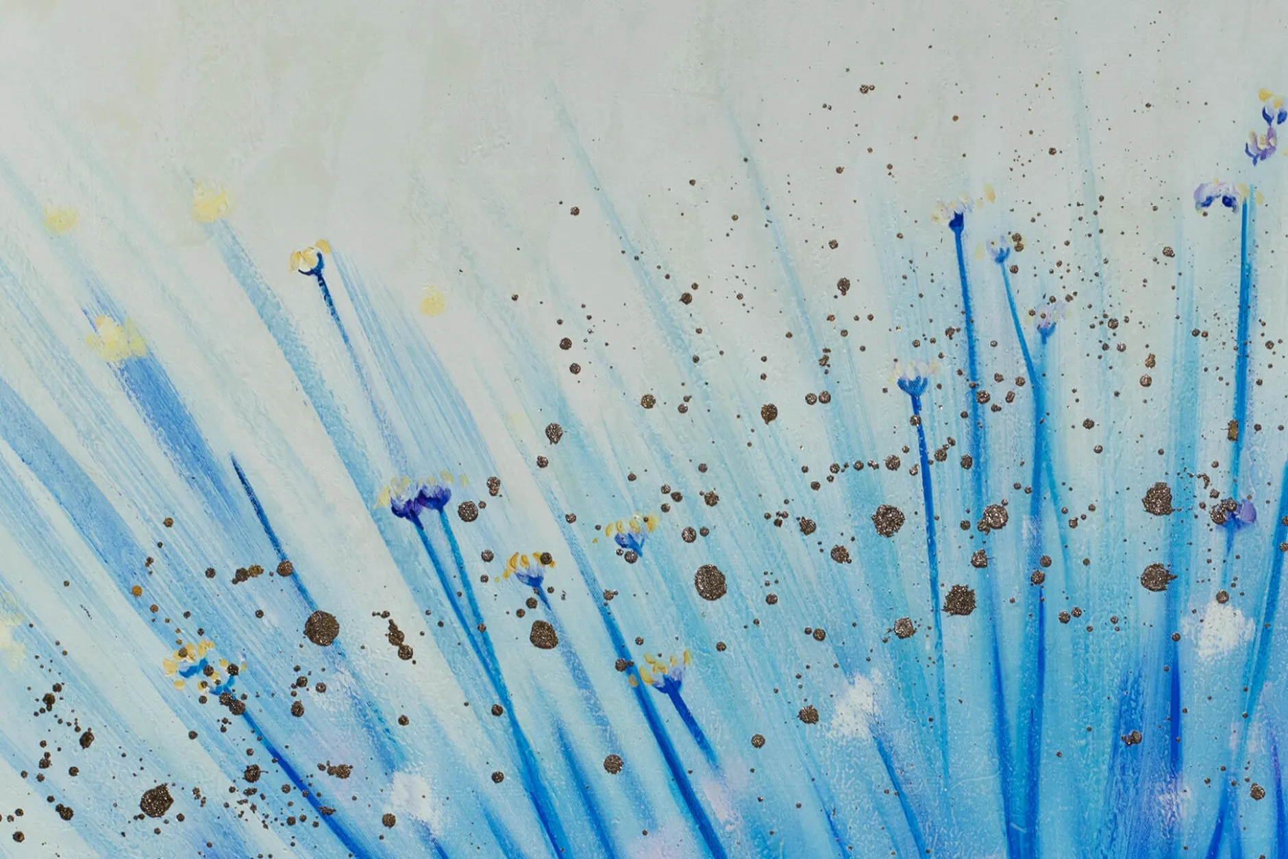 Öl Gemälde 'Zoom of Dandelion' | Handgemaltes Unikat