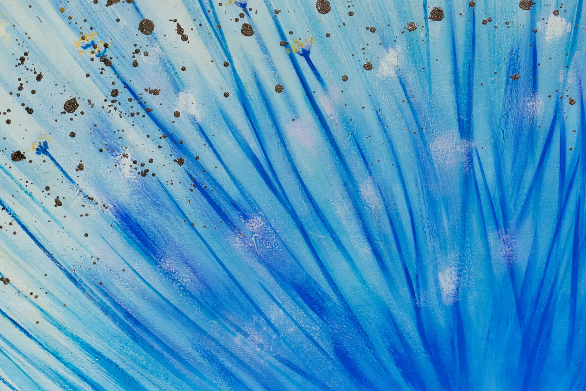 Öl Gemälde 'Zoom of Dandelion' | Handgemaltes Unikat
