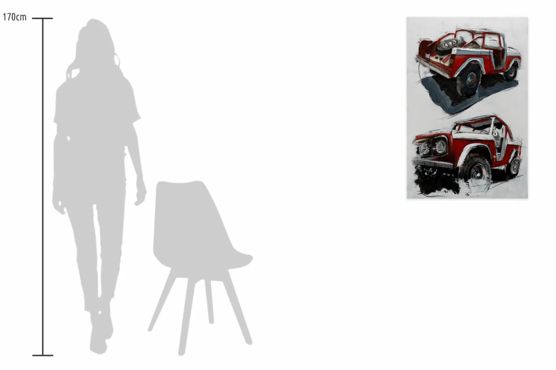 Metallbild 3D 'American Dream' 60x90x5cm